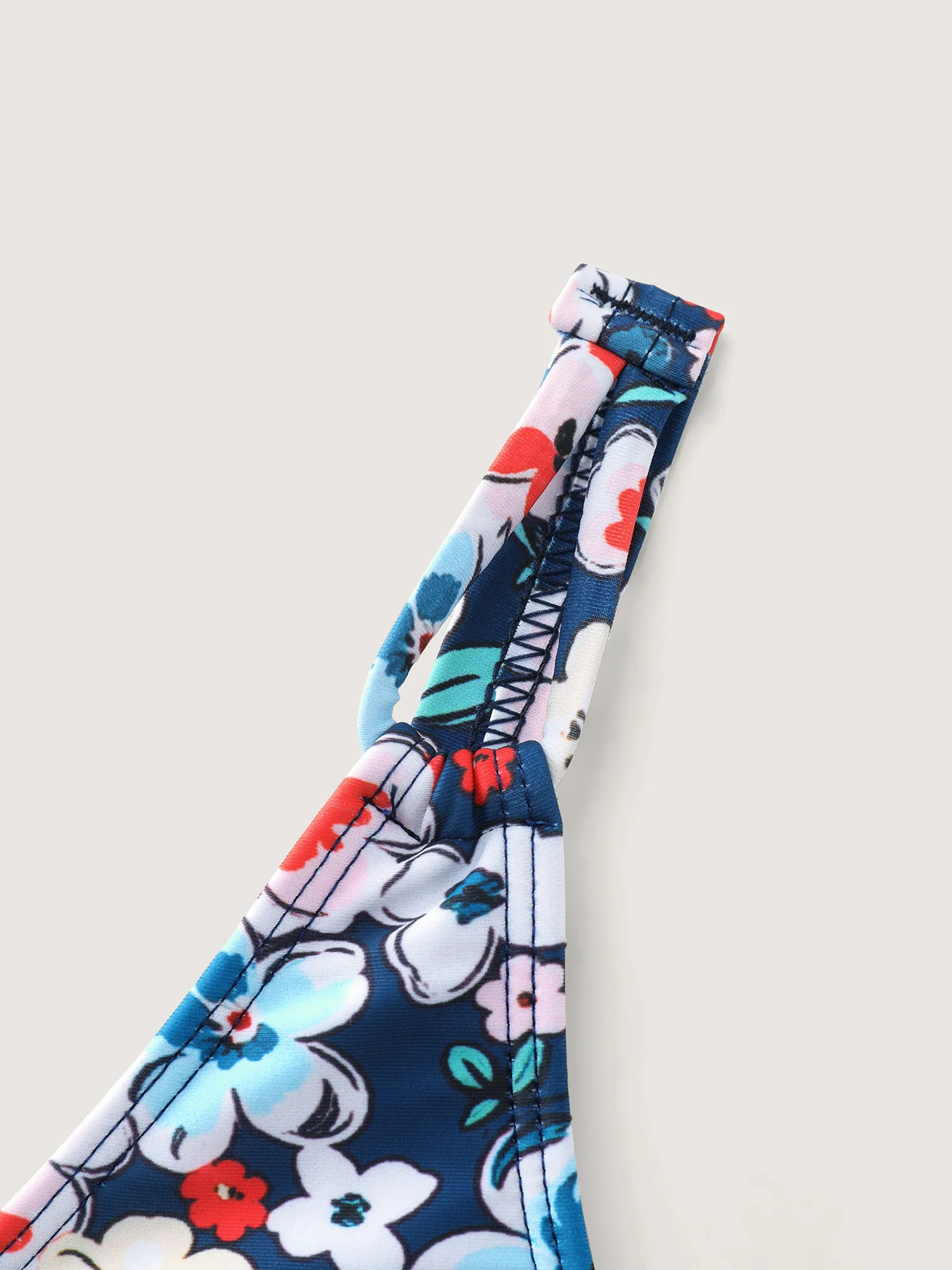Floral Print Arc Hem Side Tie Swim Dress - Image 7