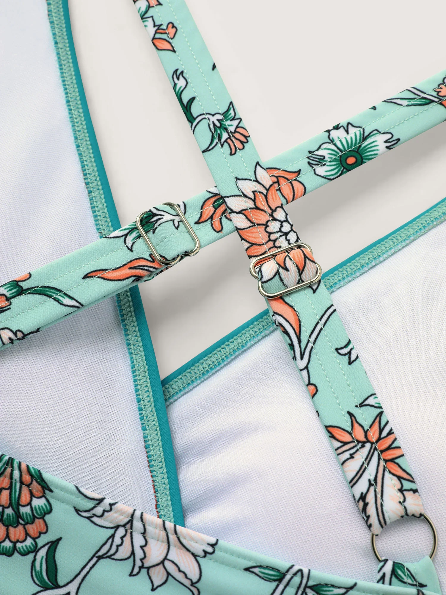 Floral Print Adjustable Tummy-Control One-Piece Swimsuit - Image 5