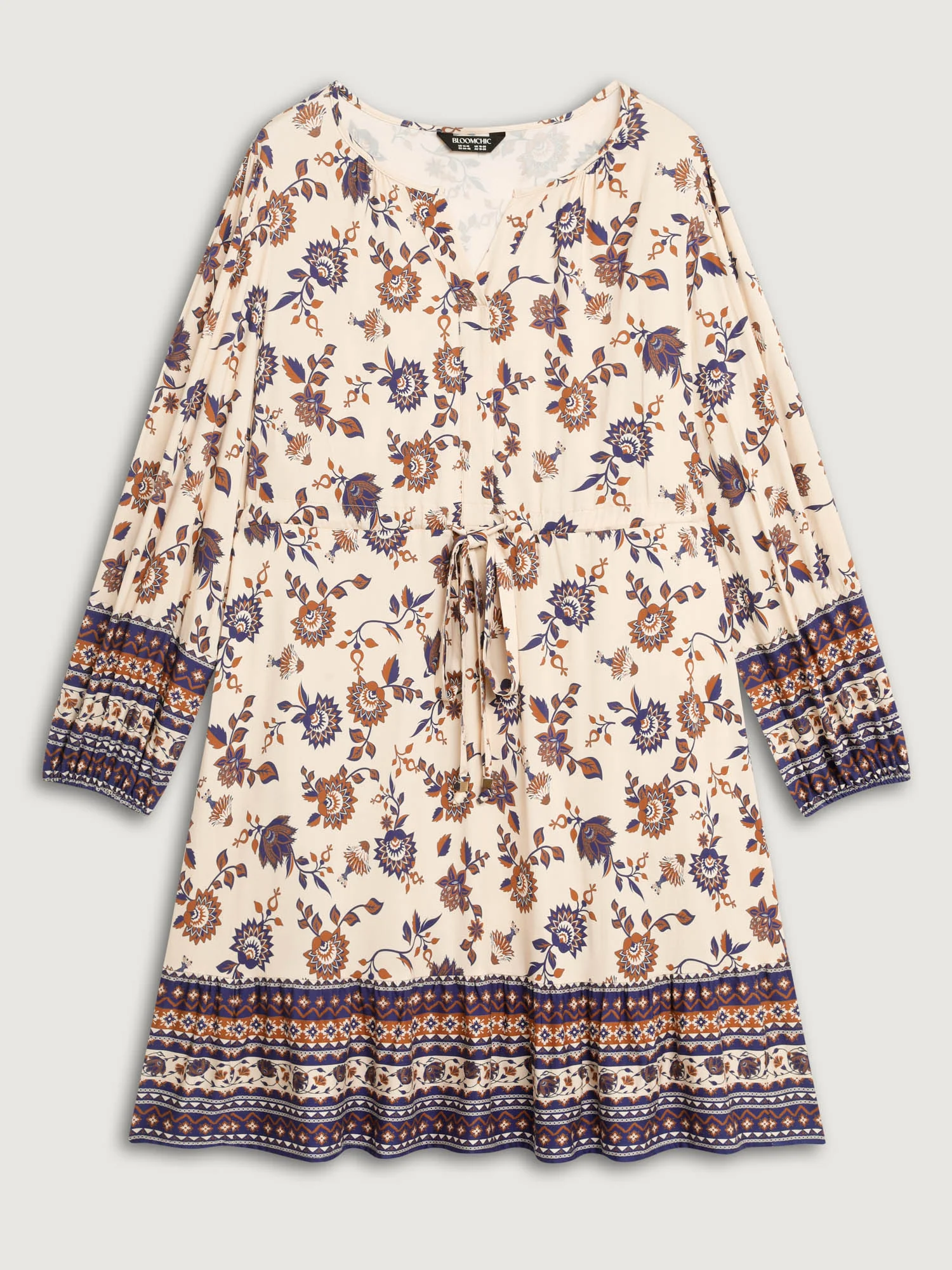 Floral Print Adjustable Waist Mini Dress - Image 8
