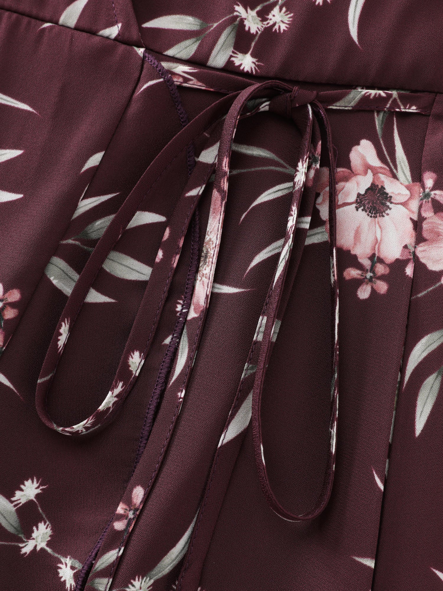 Floral Print Asymmetrical Hemline Midi Dress - Image 6