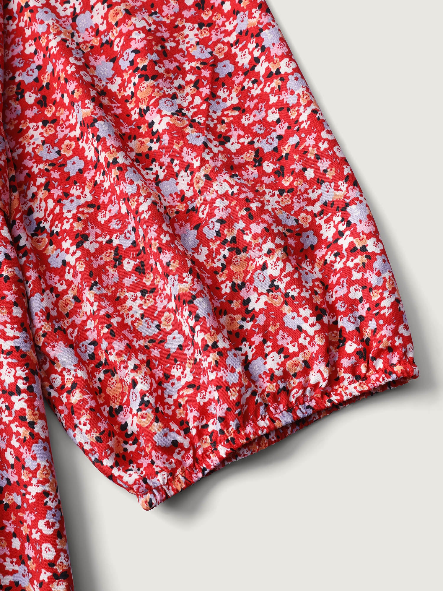 Floral Print Belted Waist Midi Dress - Image 5