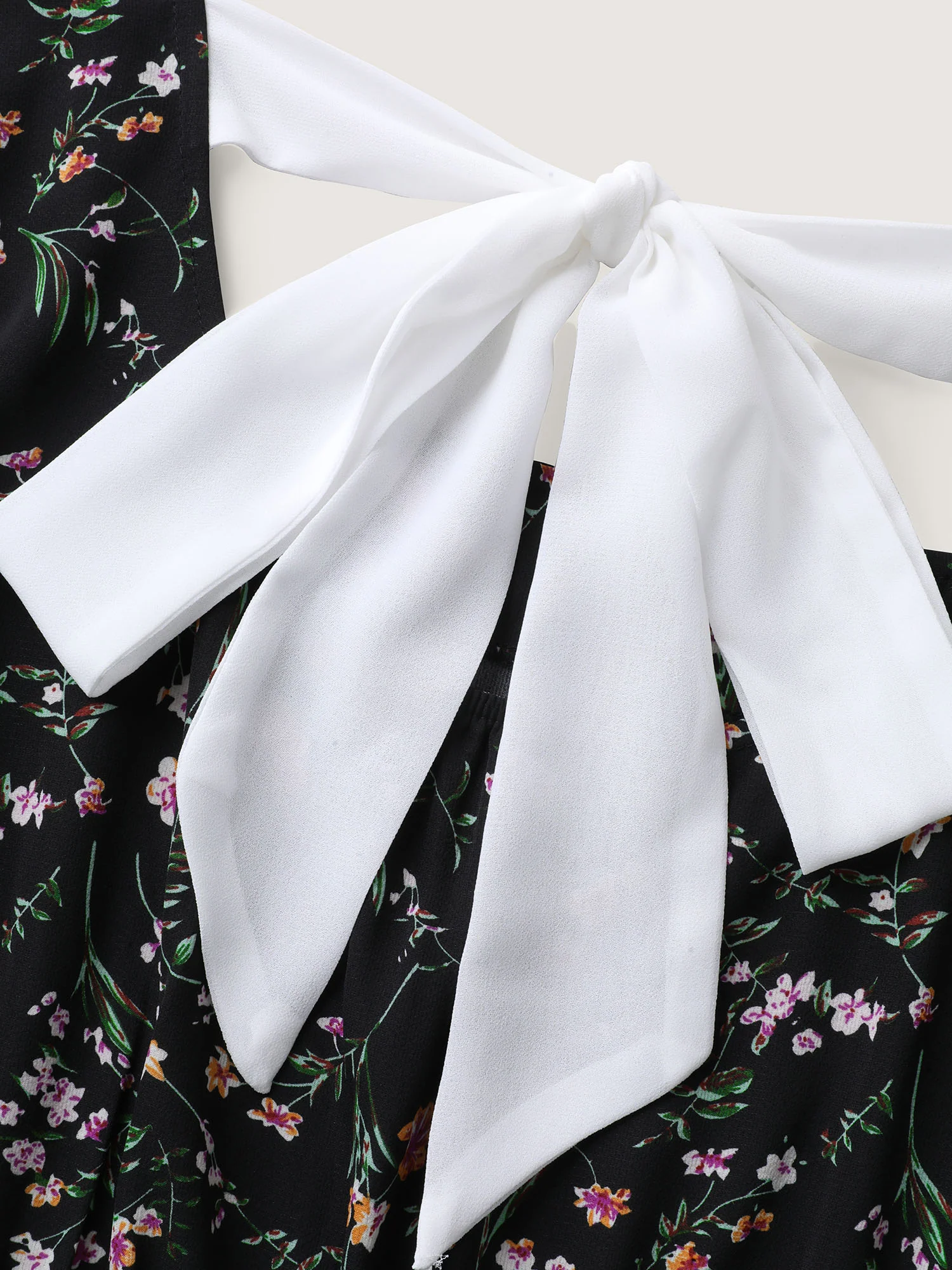 Floral Print Bow Back Detail Blouse - Image 5