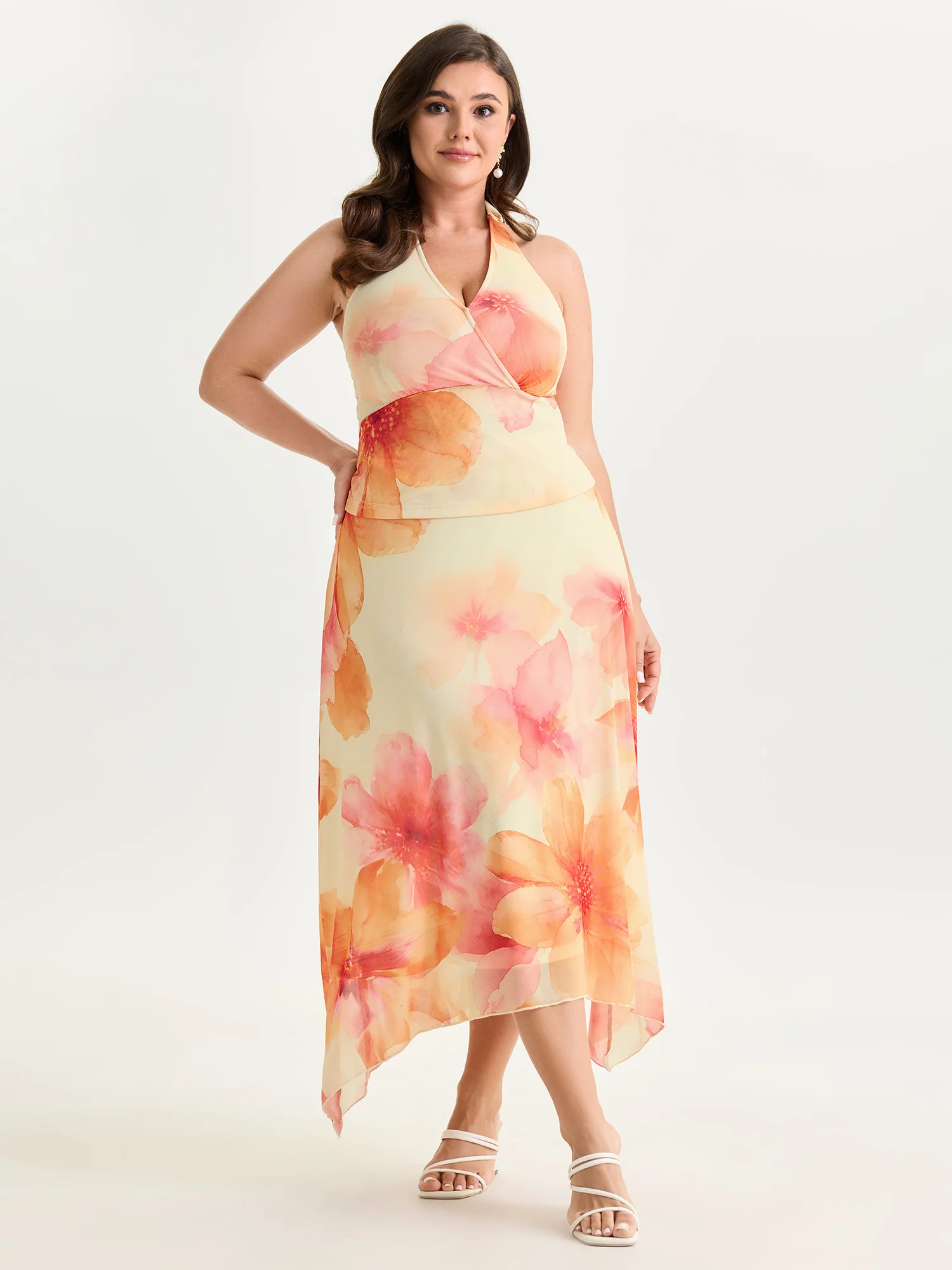 Floral Print Bowknot Tank Top - Image 3