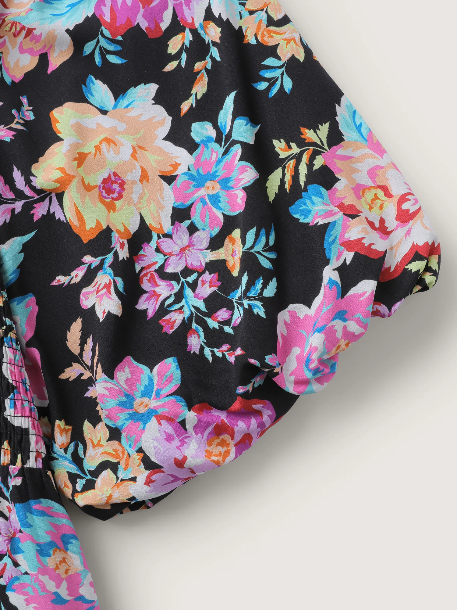 Floral Print Bust-Ease Shirred Jumpsuit - Image 6