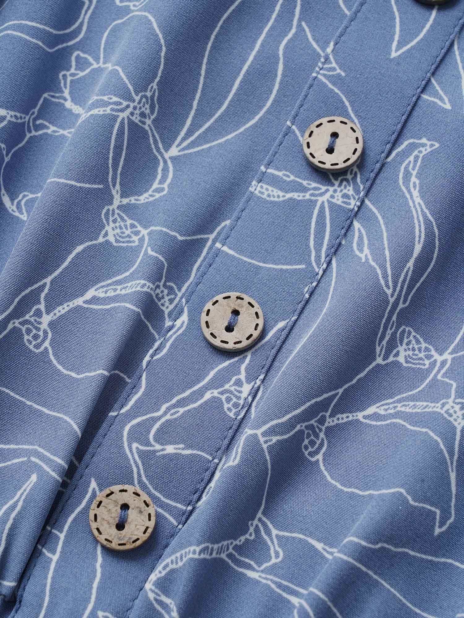 Floral Print Button Detail Cami Dress - Image 5