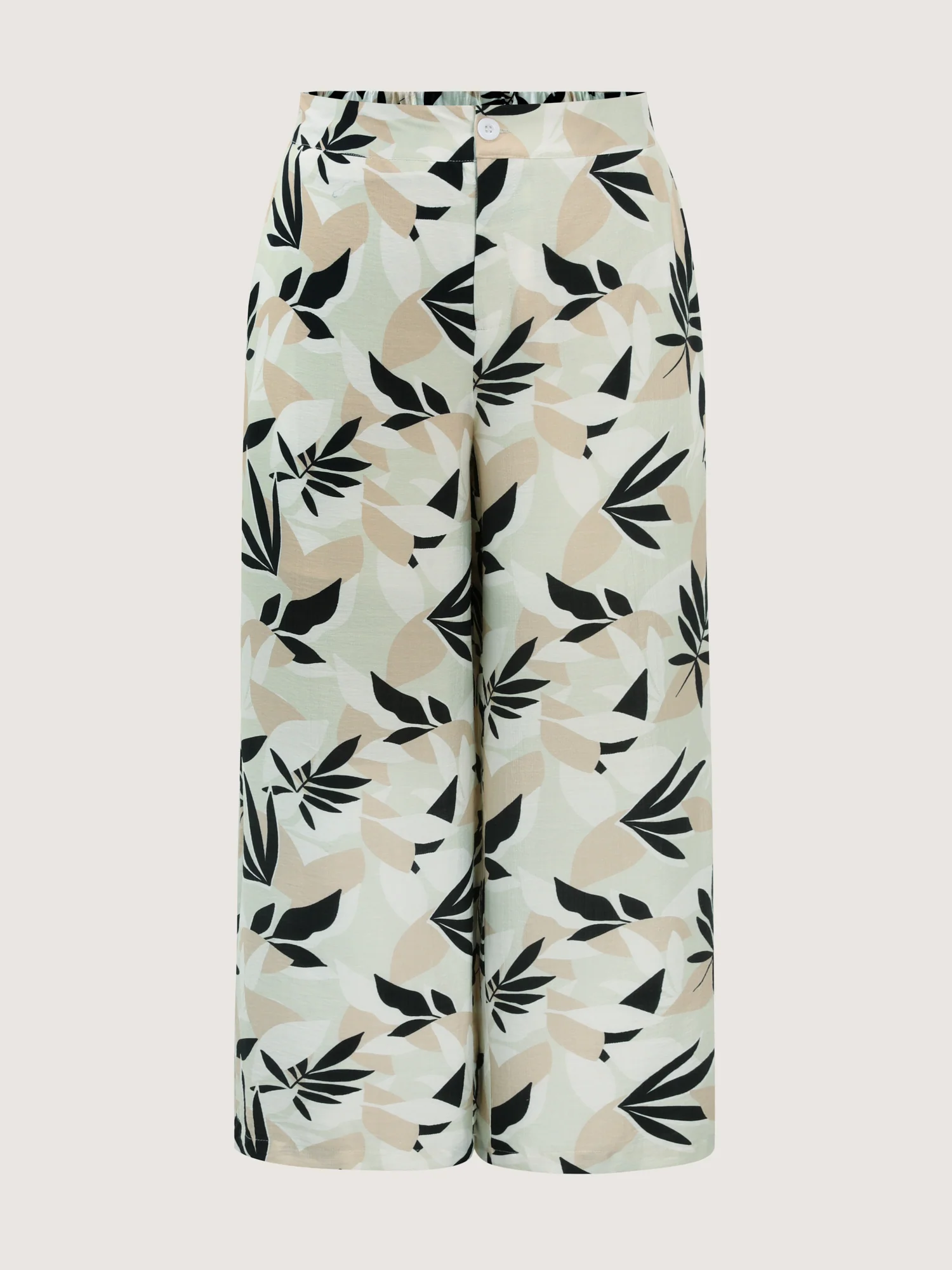 Floral Print Button Straight-Leg Pants - Image 6