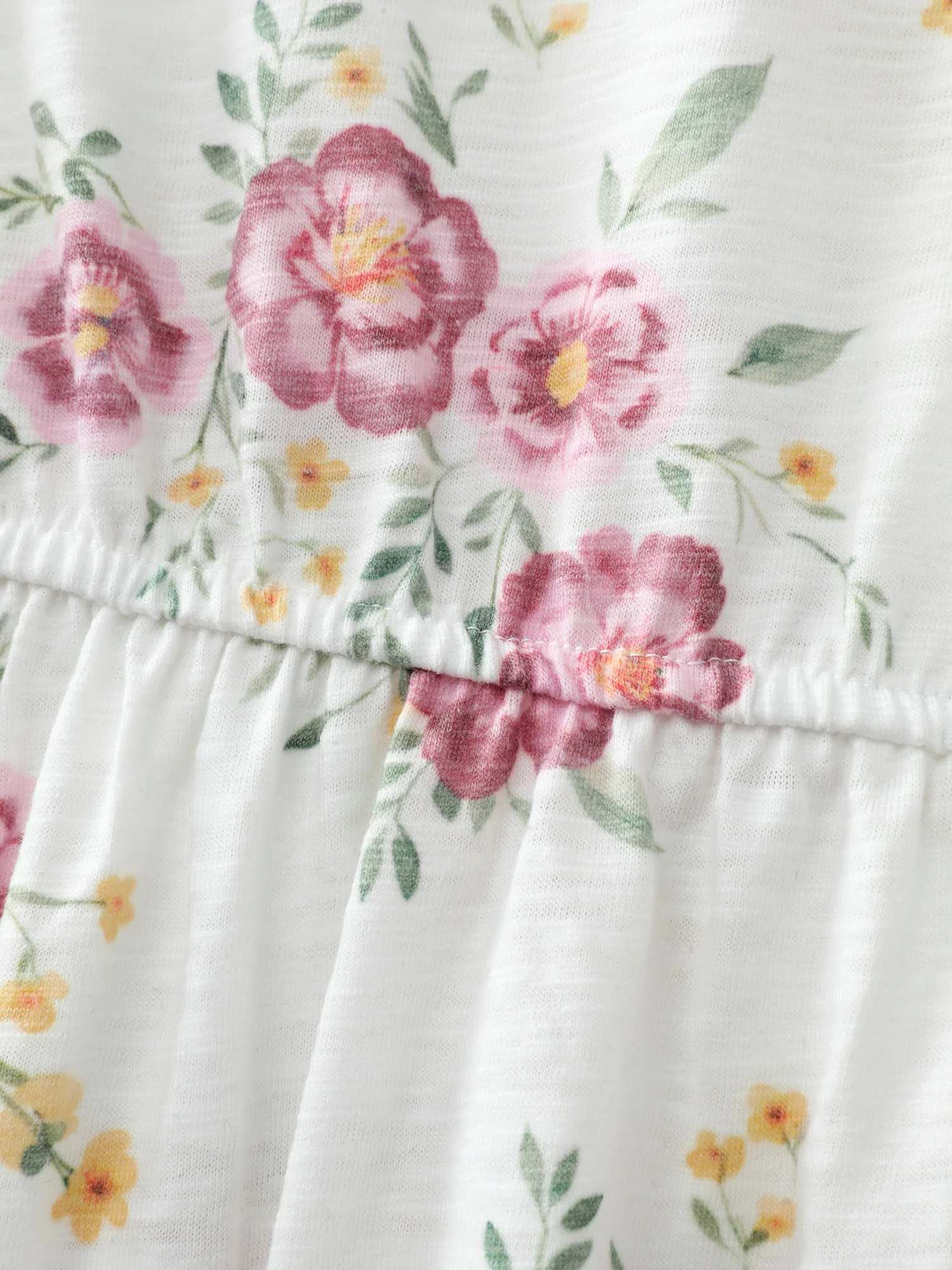 Floral Print Cinched Flared Blouse - Image 5