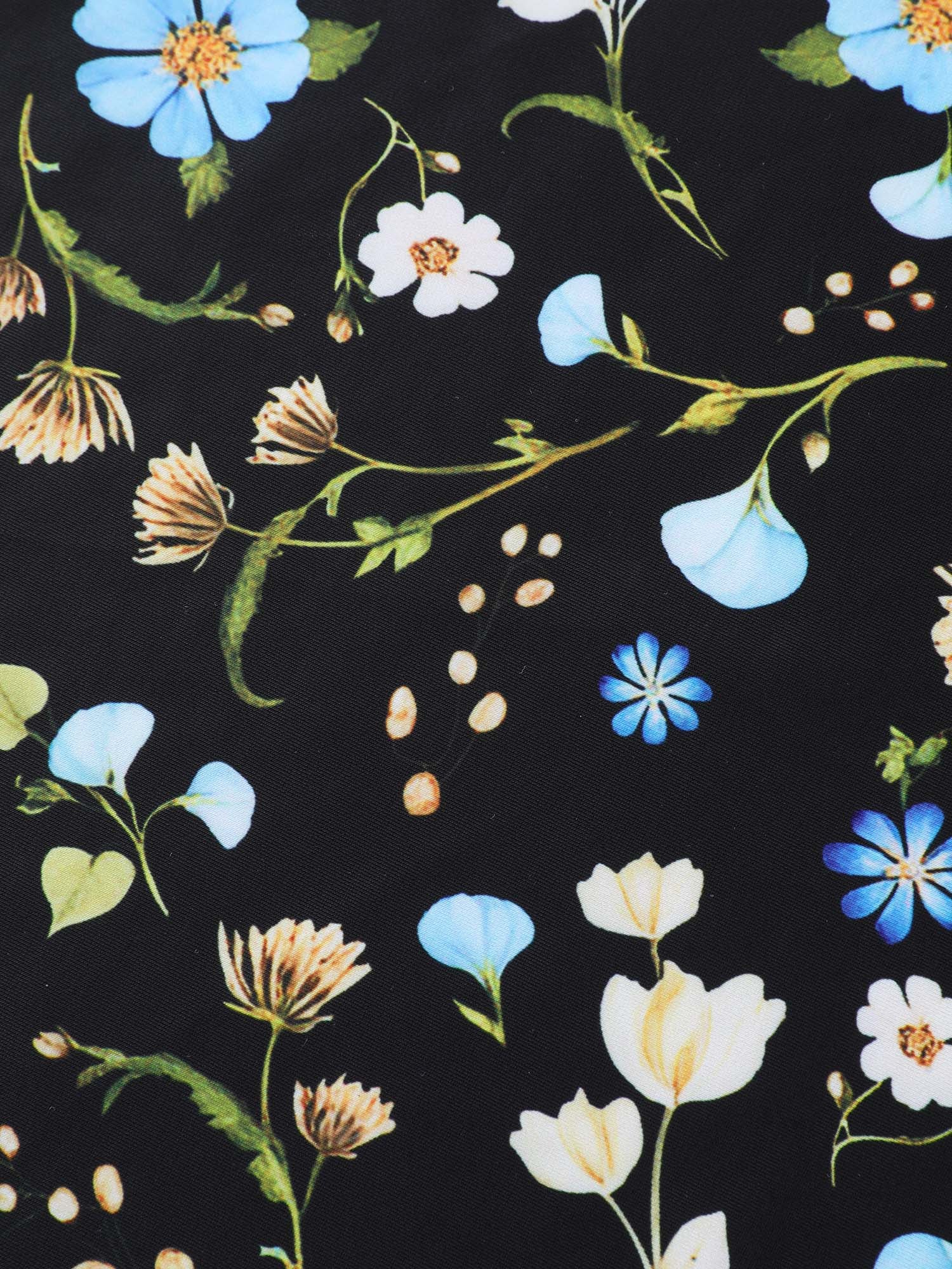Floral Print Cinched Flared Swim Dress - Image 10