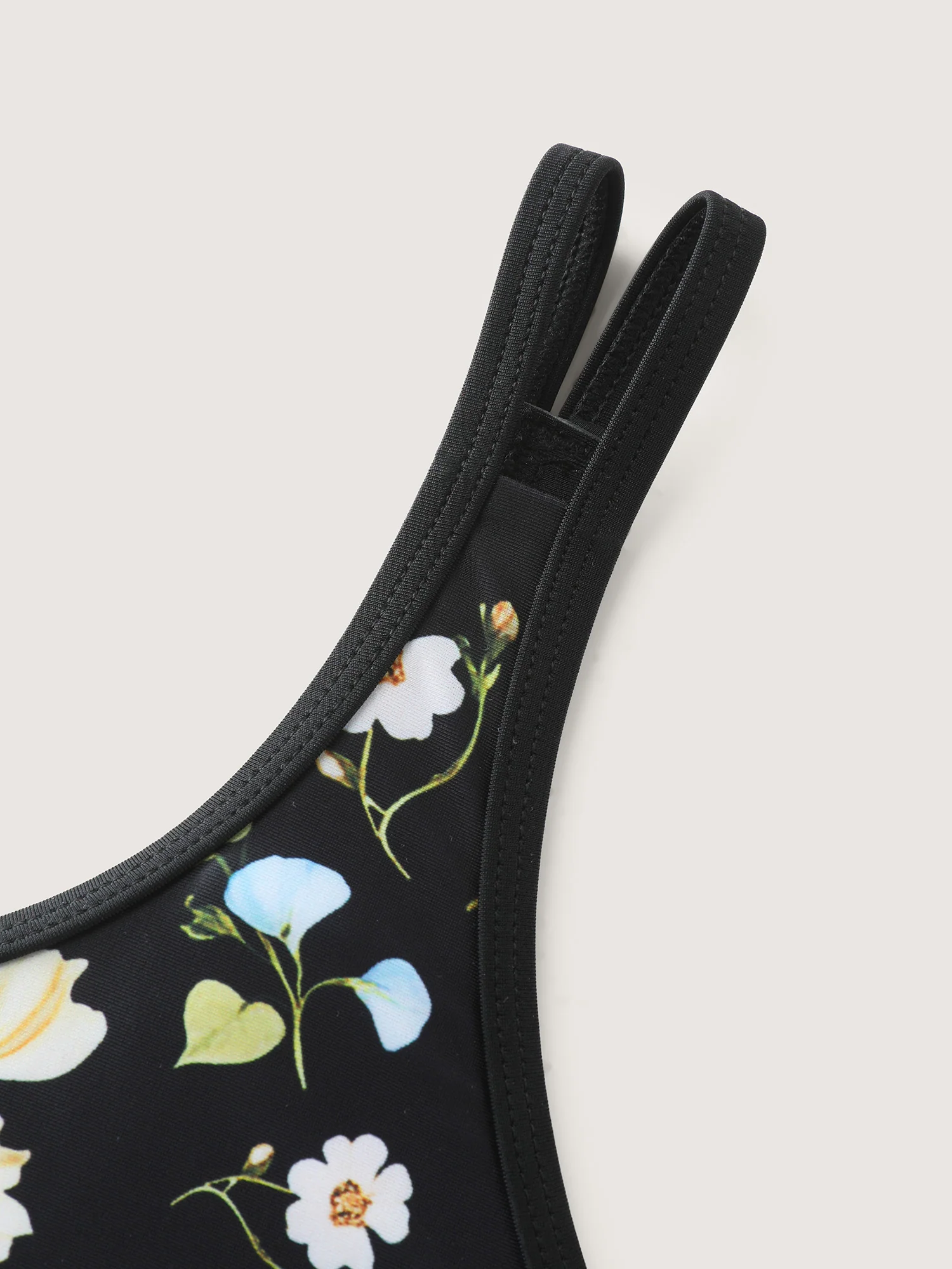 Floral Print Cinched Flared Swim Dress - Image 9