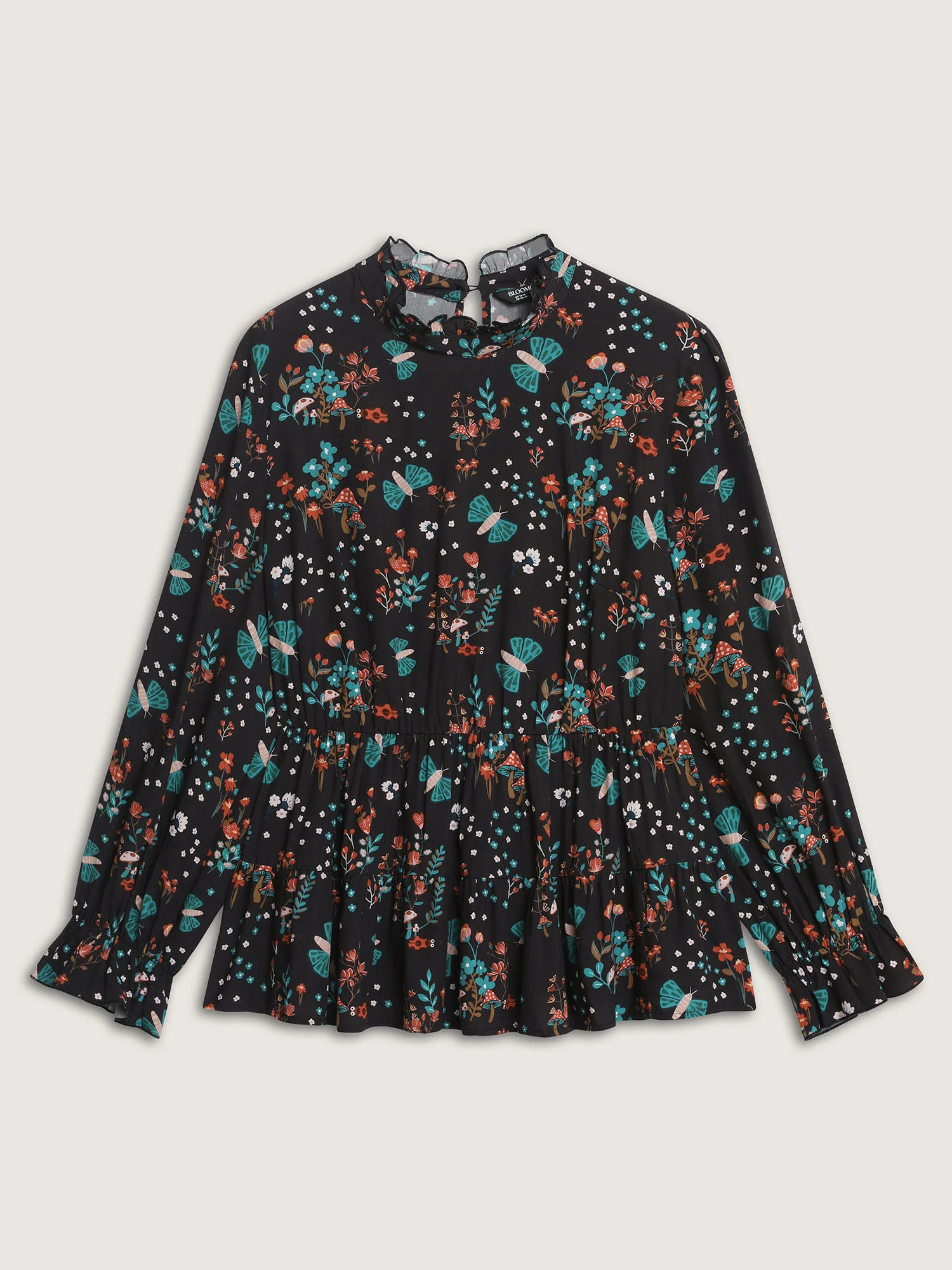 Floral Print Cinched-Waist Blouse - Image 7