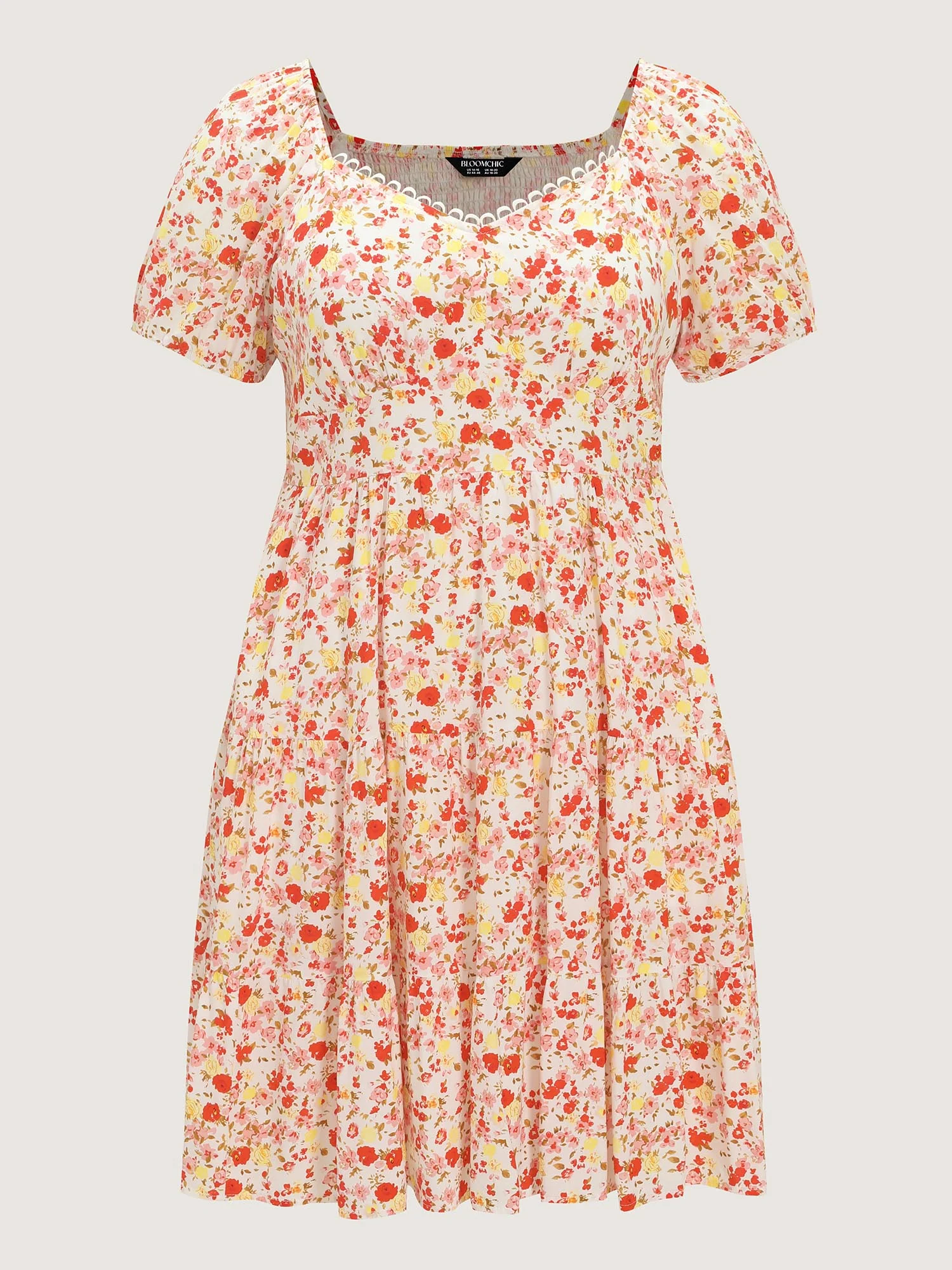 Floral Print Cinched-Waist Mini Dress - Image 7