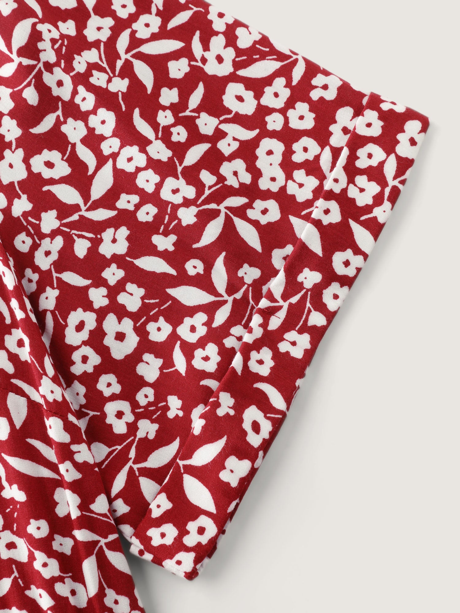 Floral Print Collar Midi Shirt Dress - Image 6
