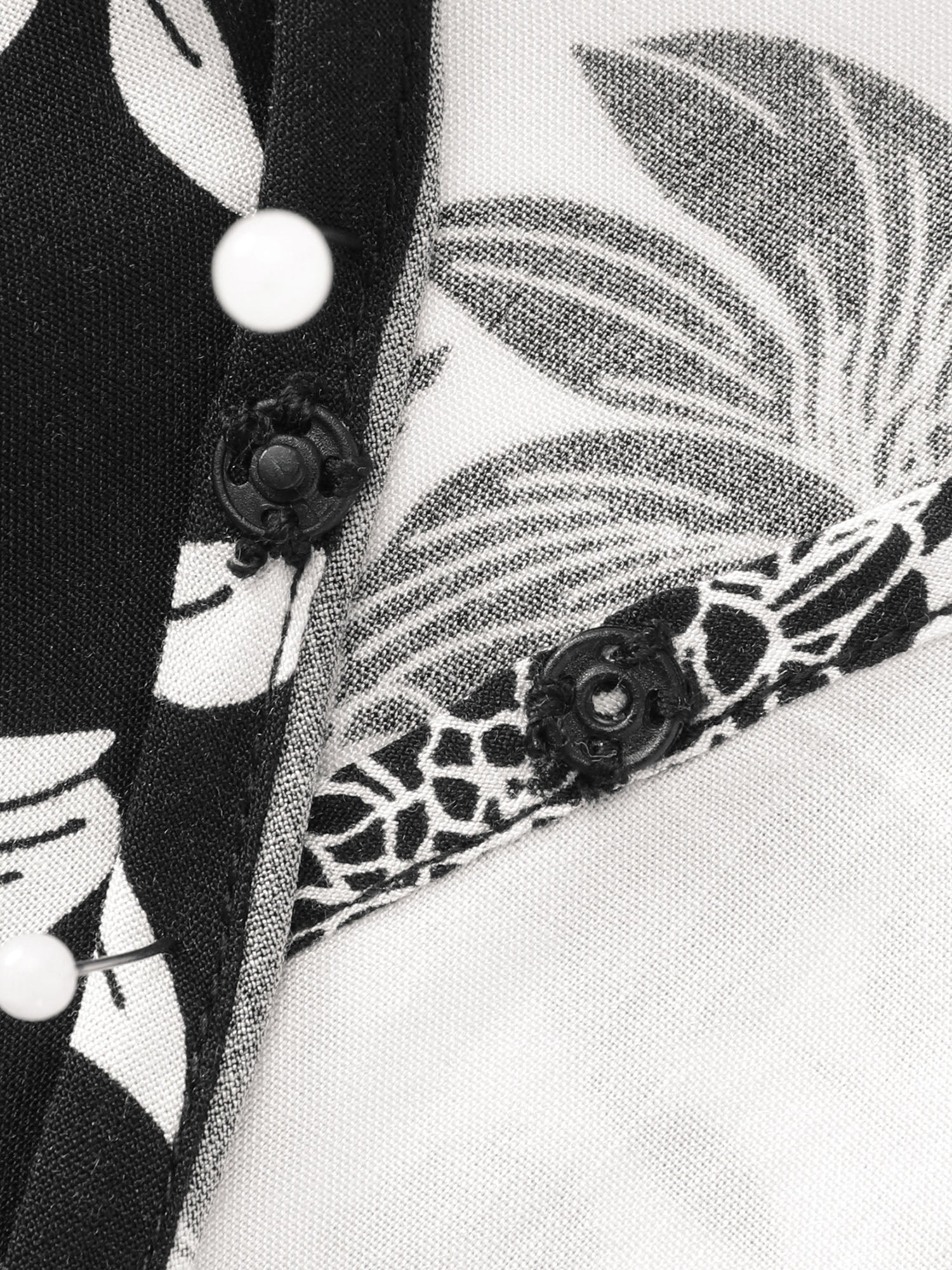 Floral Print Color Block Blouse - Image 5
