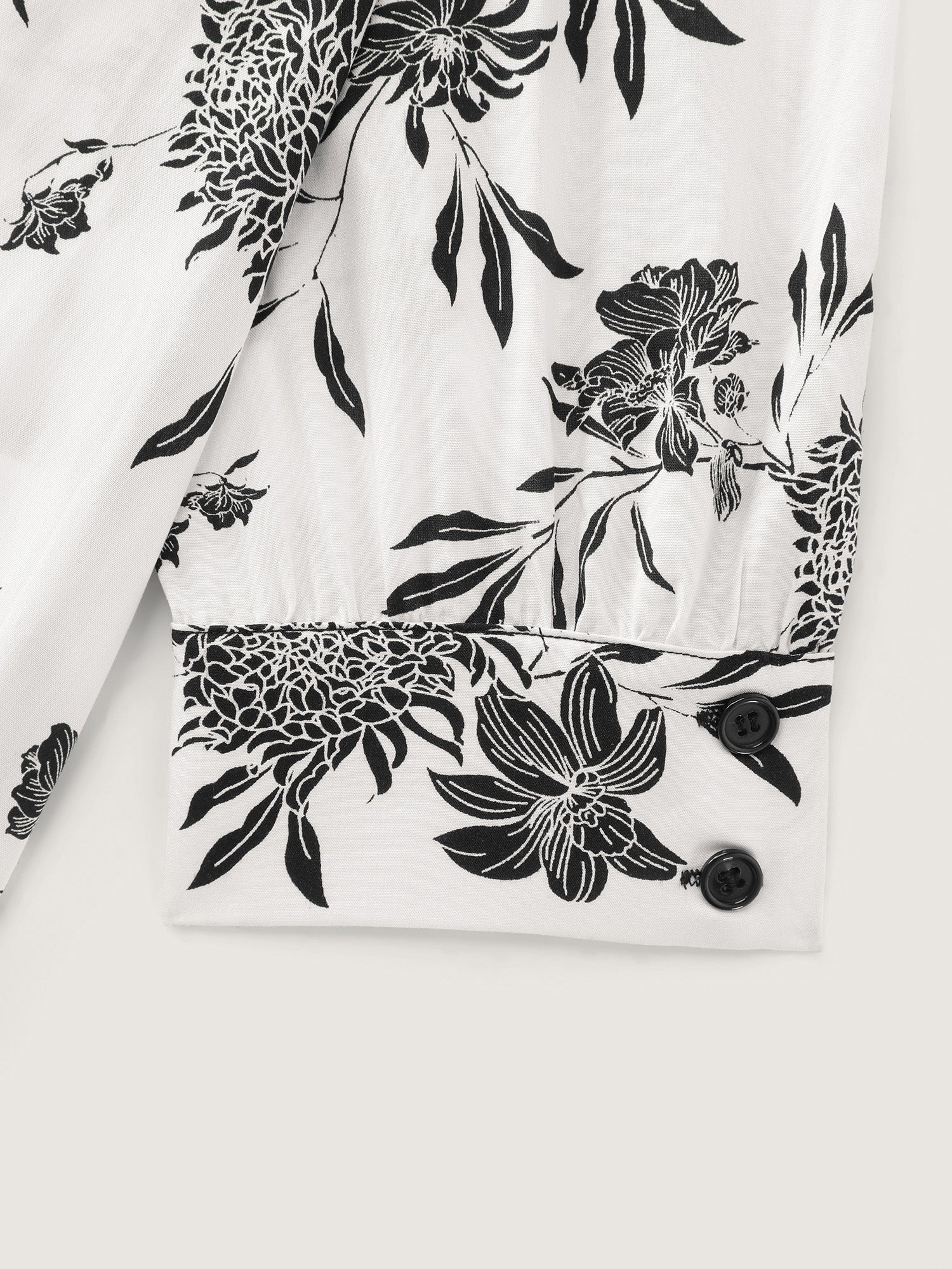 Floral Print Color Block Blouse - Image 6