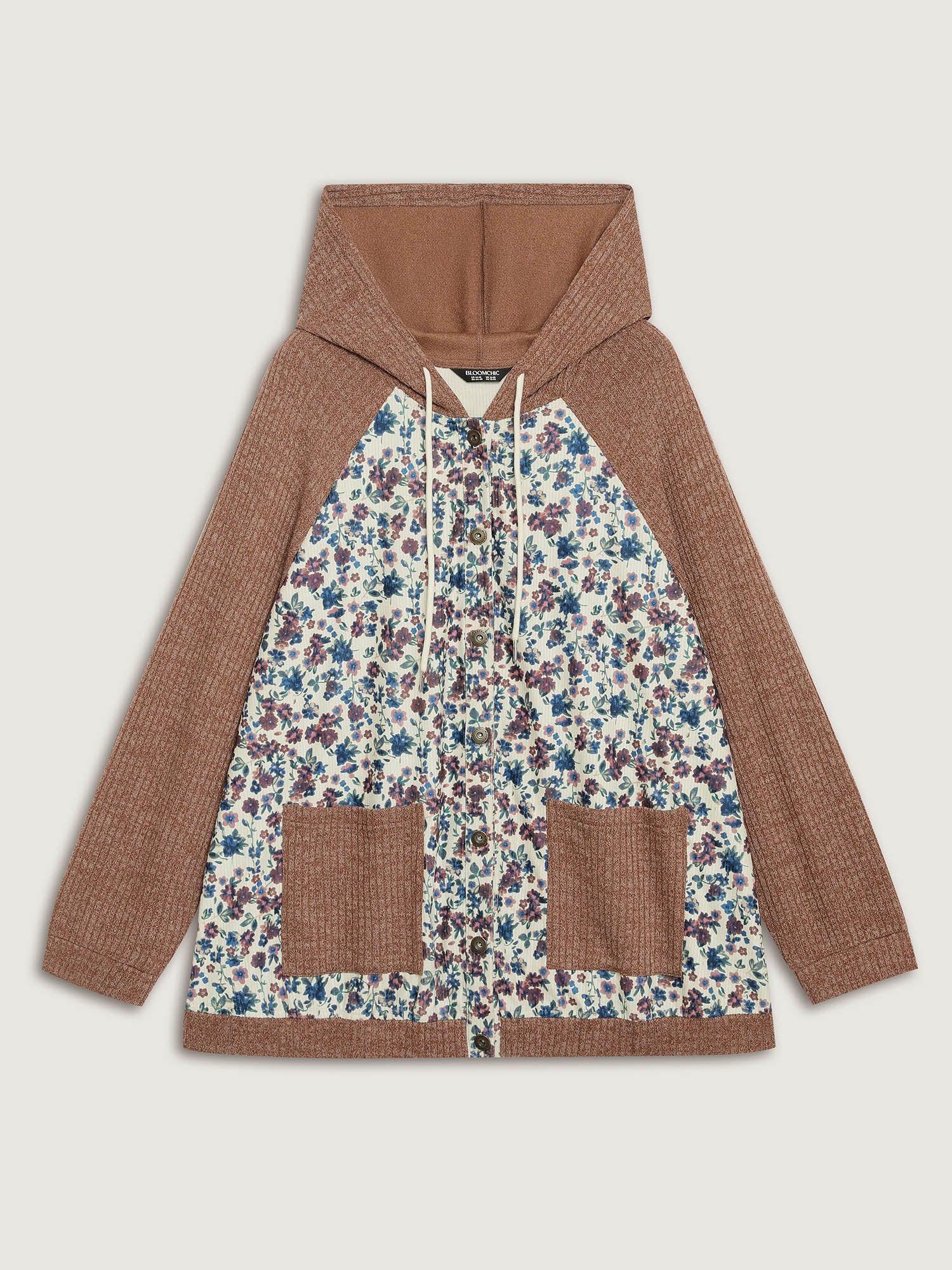 Floral Print Color Contrast Jacket - Image 8