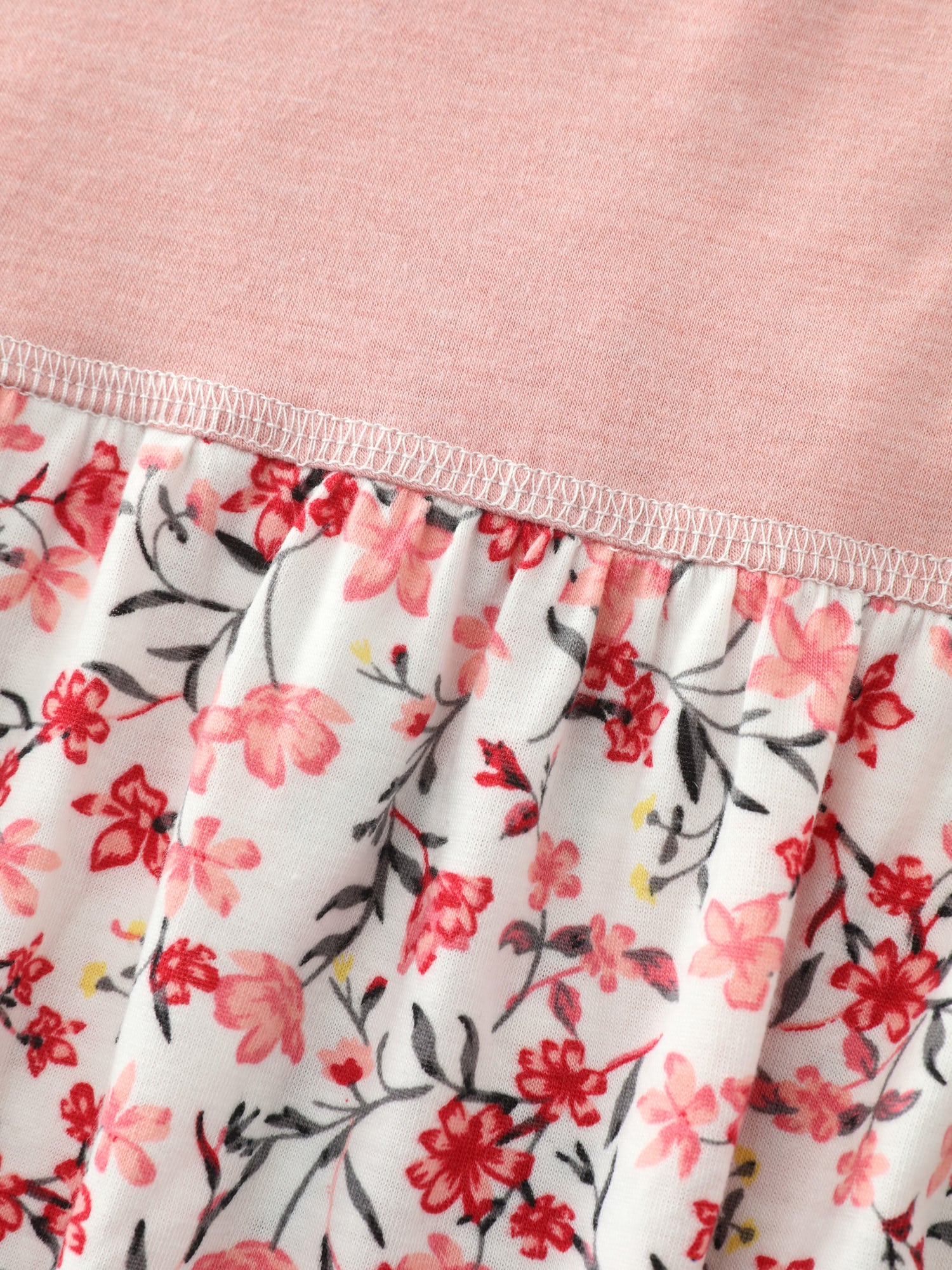 Floral Print Color Contrast Placket T-Shirt - Image 6