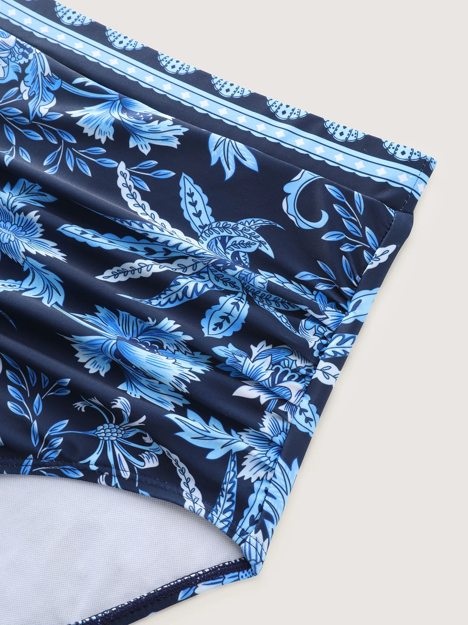 Floral Print Color Contrast Bikini Bottoms - Image 5
