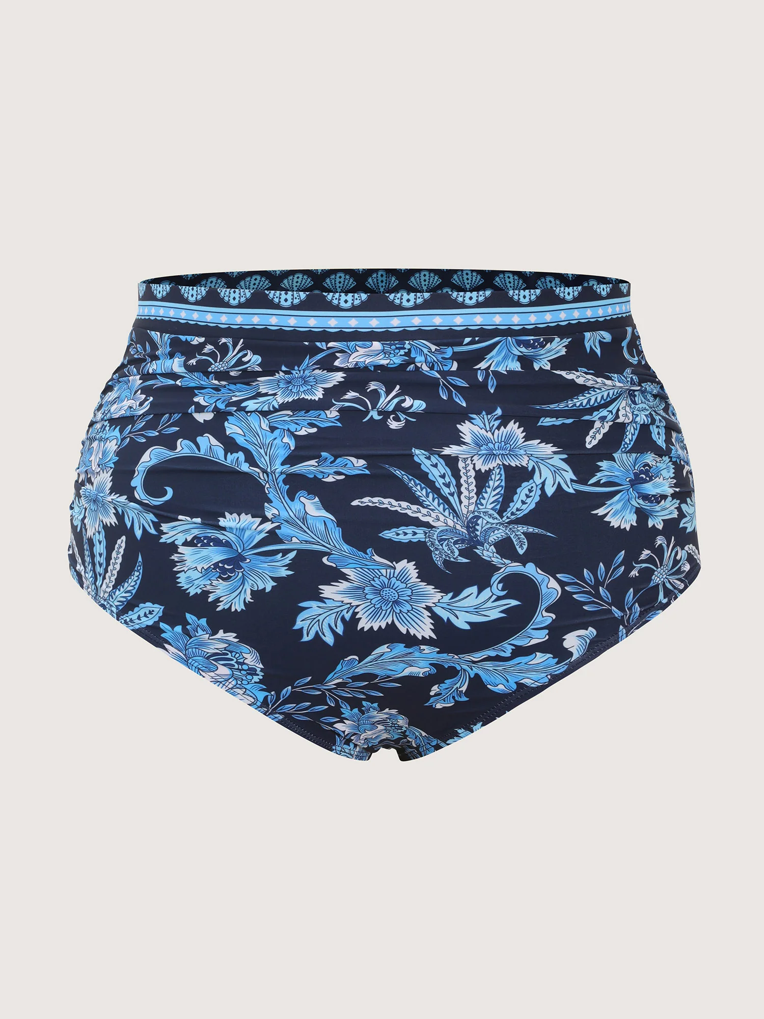 Floral Print Color Contrast Bikini Bottoms - Image 6