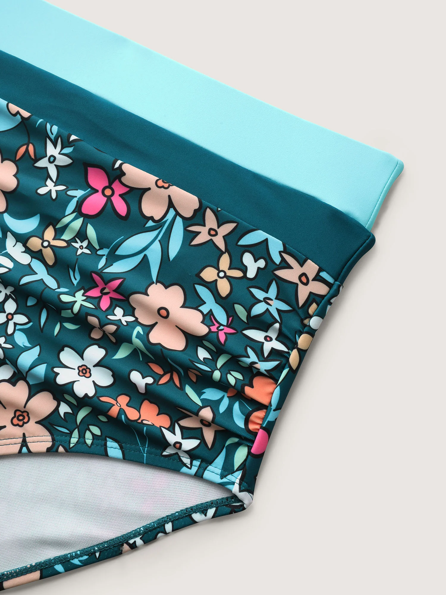 Floral Print Color Contrast Bikini Bottoms - Image 5