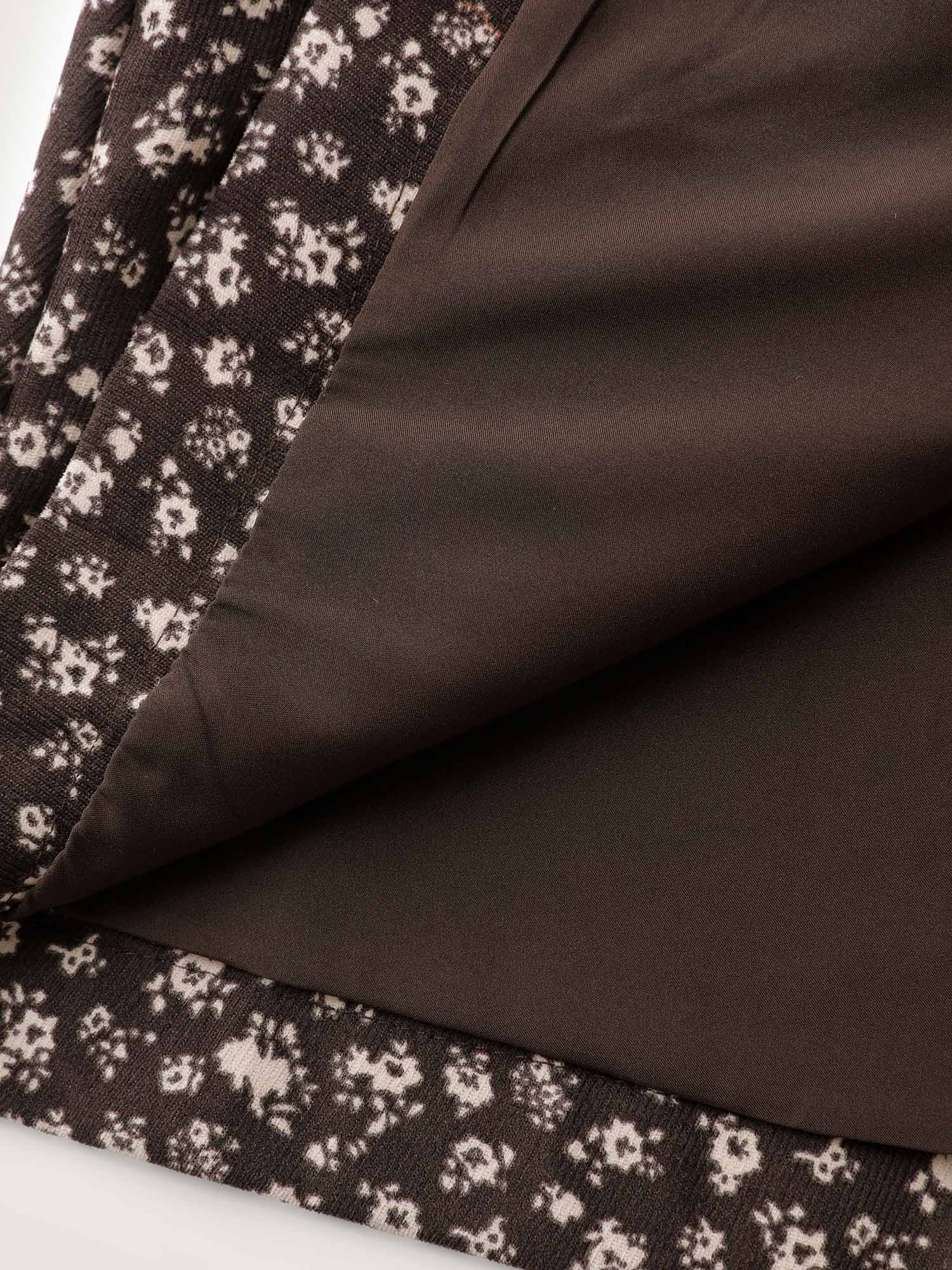 Floral Print Contrast Collar Jacket - Image 7
