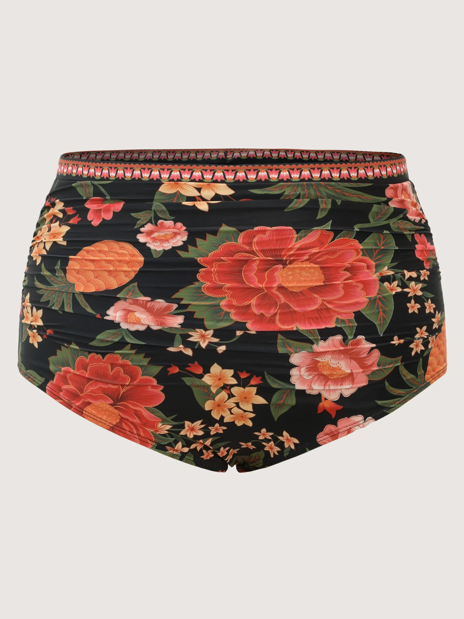 Floral Print Contrast Edge Swim Dress - Image 8