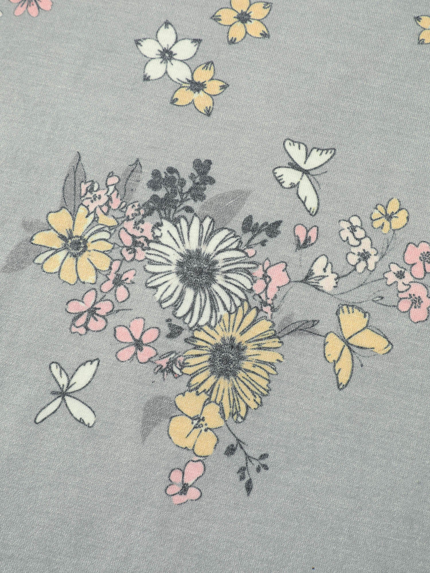 Floral Print Contrast Raglan Sleeve T-Shirt - Image 5