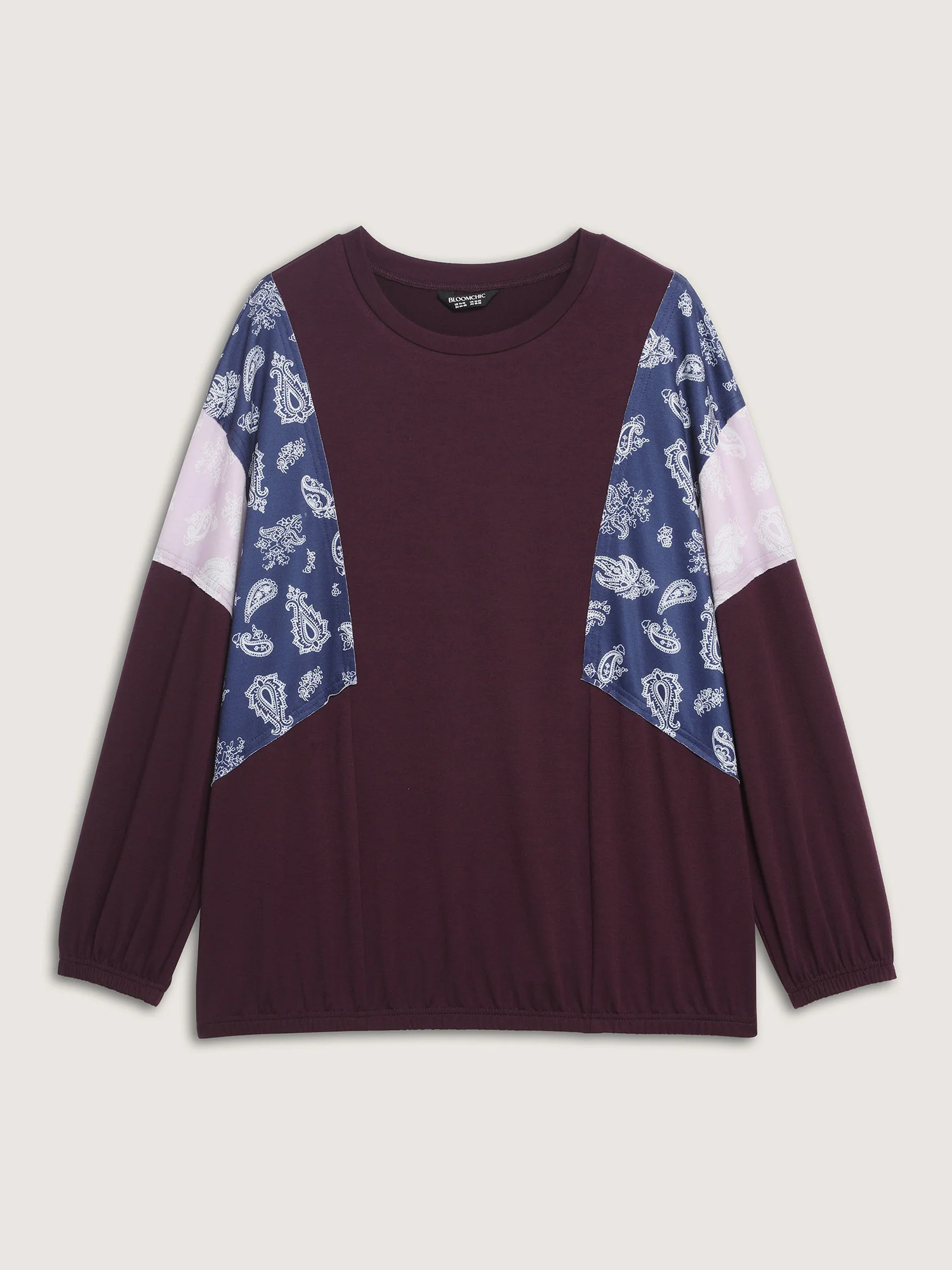 Floral Print Contrast Relaxed-Fit Sweatshirt - Image 7