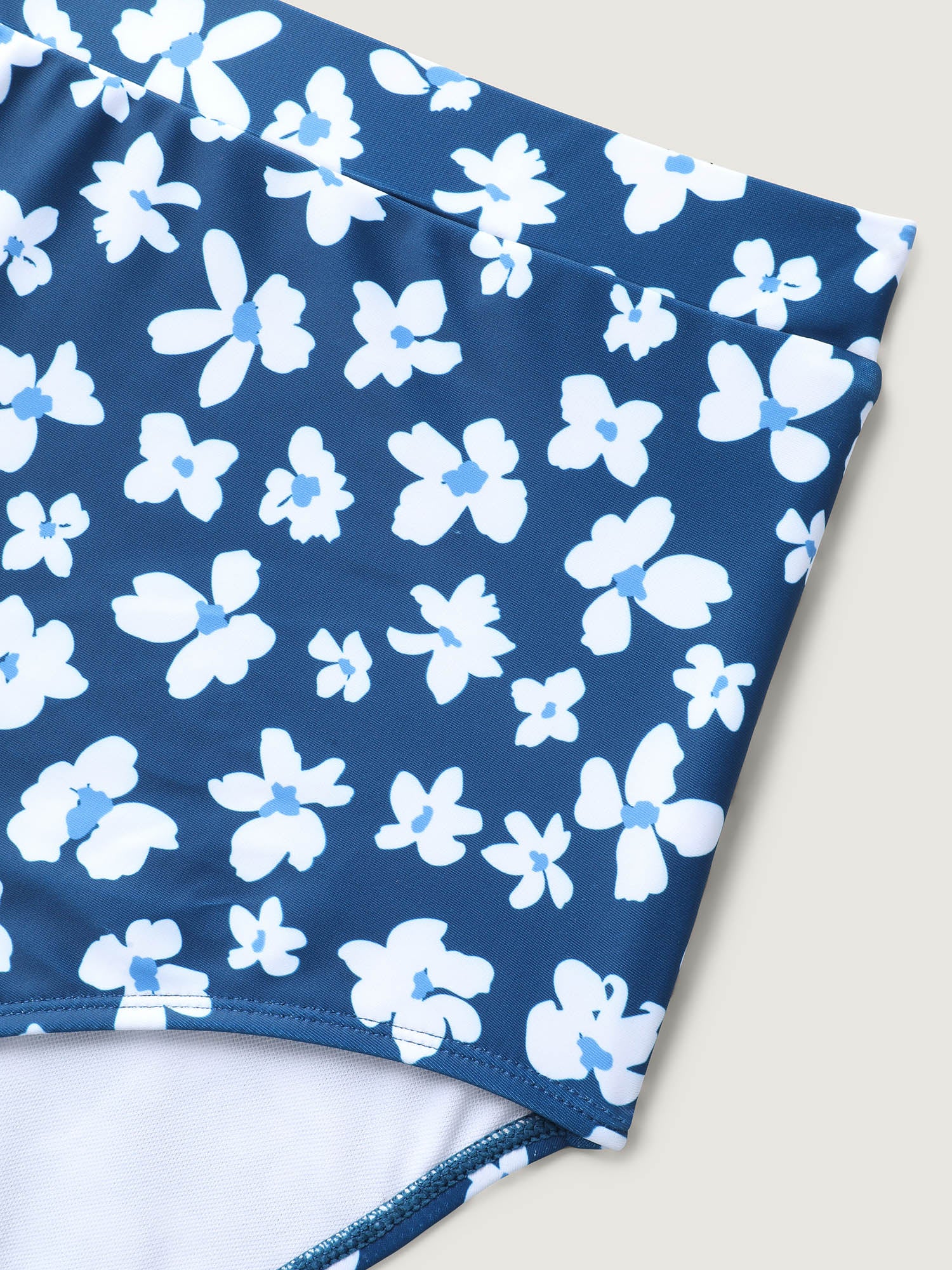 Floral Print Contrast Swim Dress - Image 8