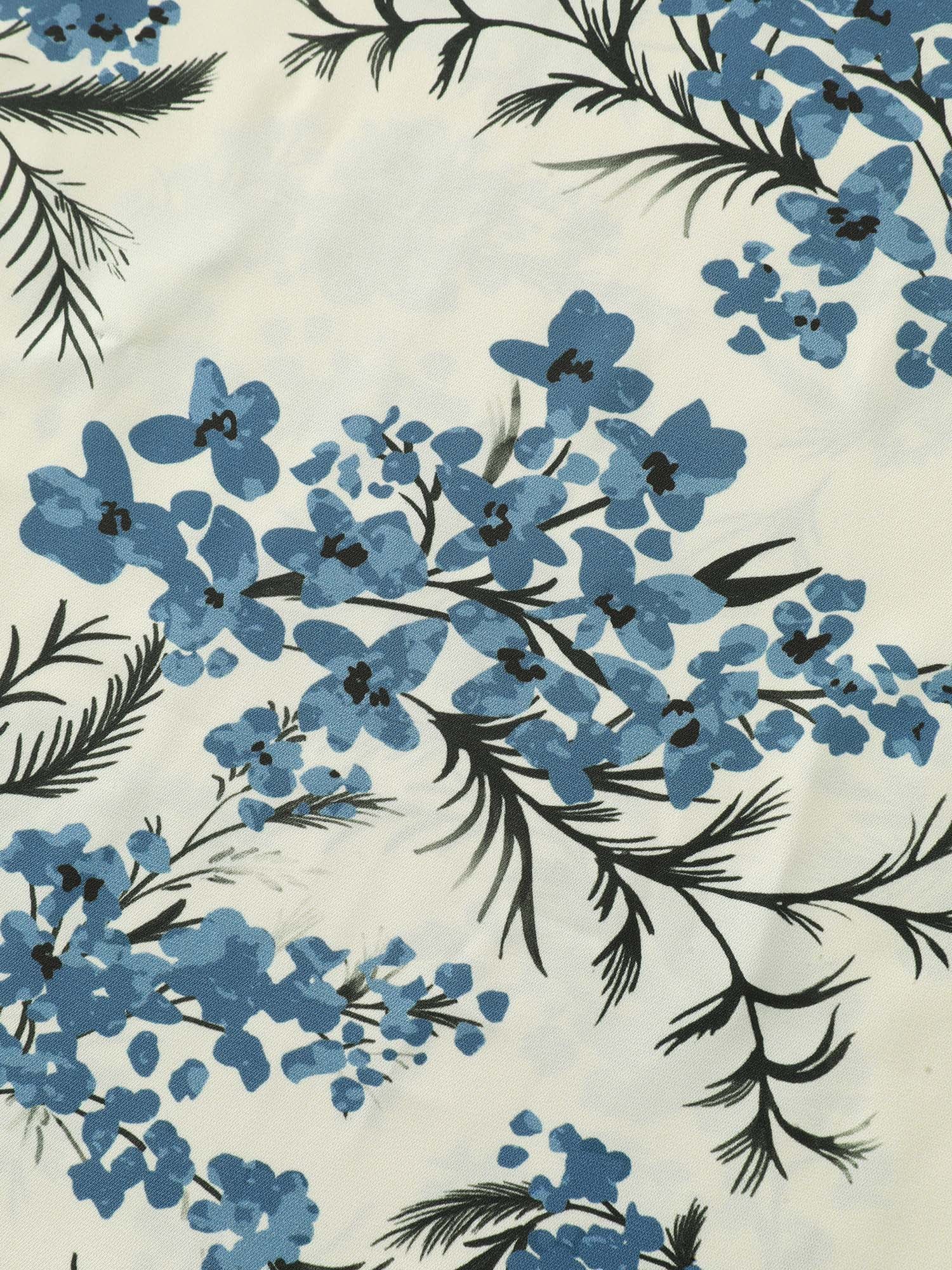 Floral Print Cut-Out Neckline Blouse - Image 6