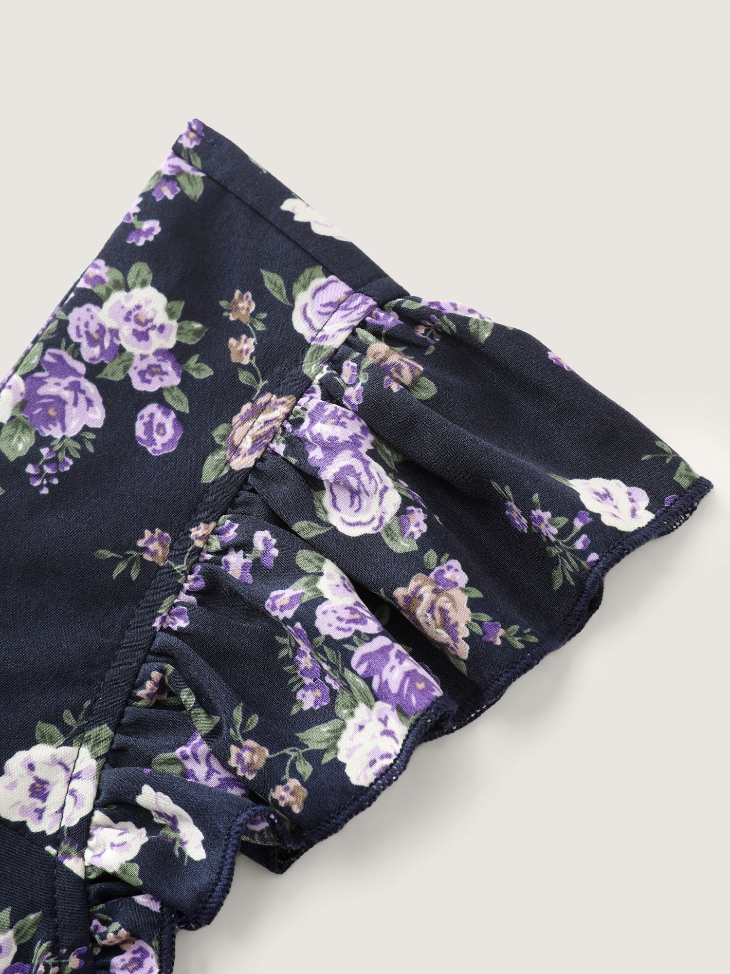 Floral Print Drawstring Bodice Blouse - Image 5