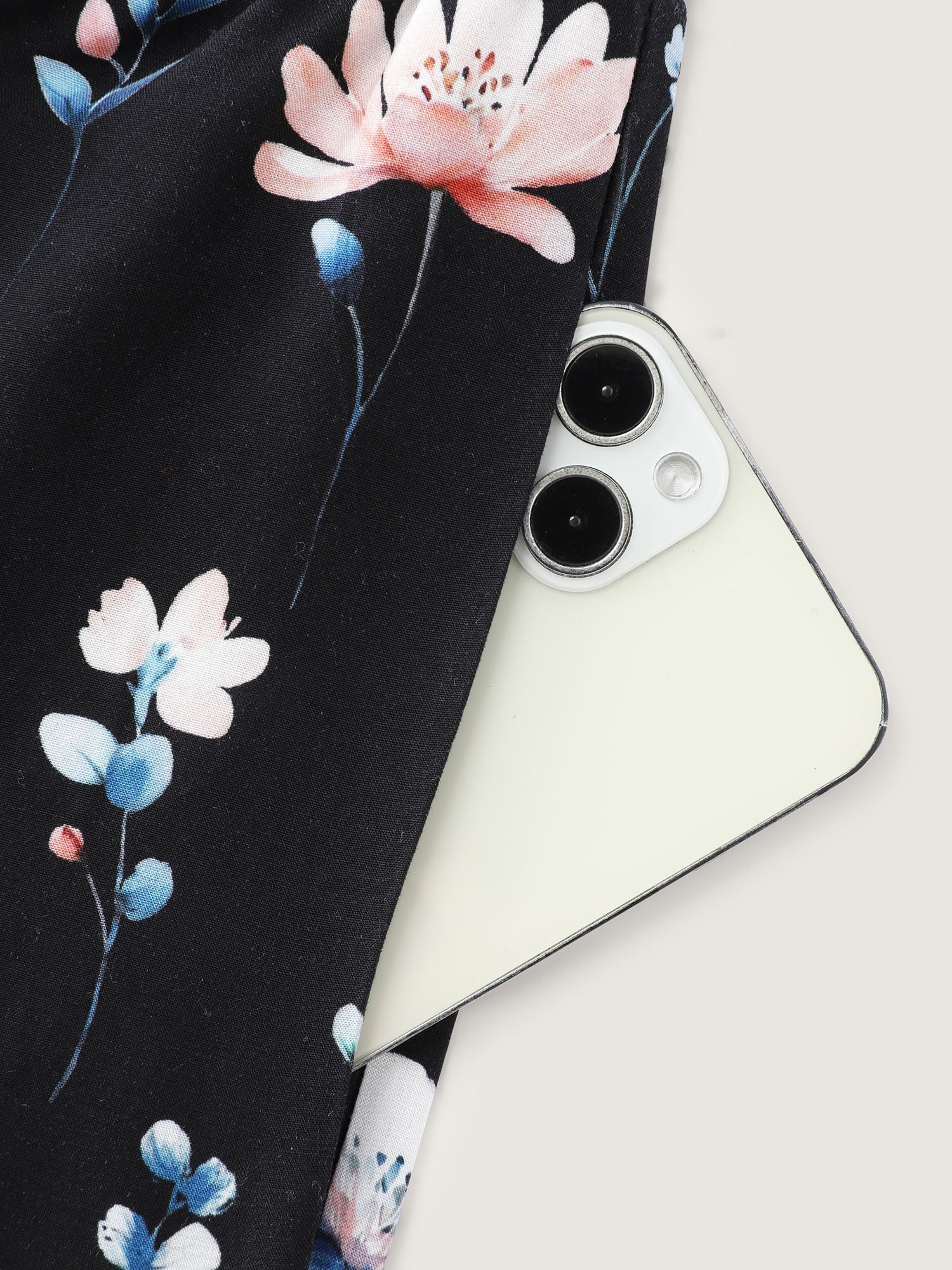 Floral Print Drawstring Waist Loose Fit Pants - Image 6
