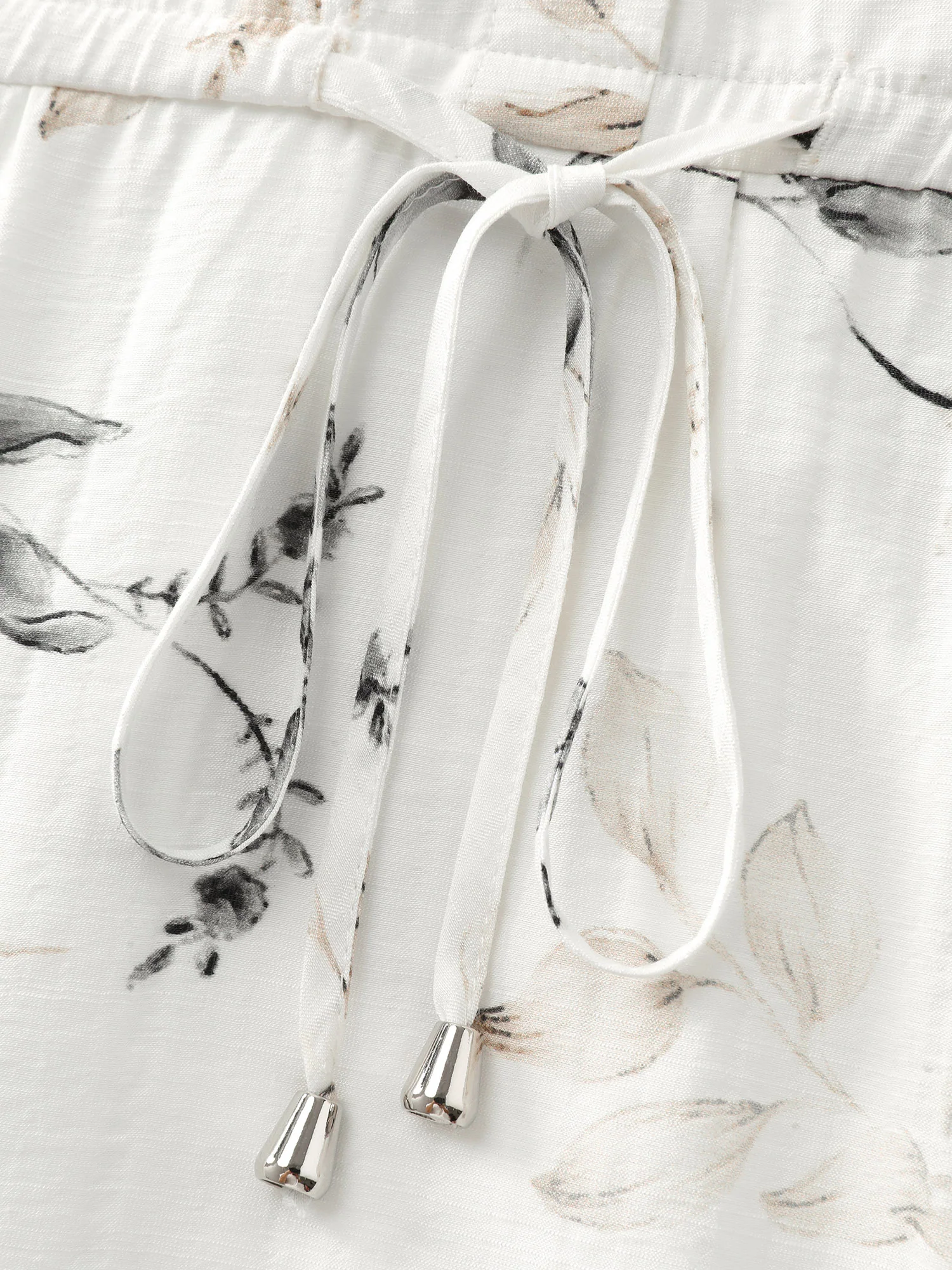 Floral Print Drawstring Waist Midi Dress - Image 5
