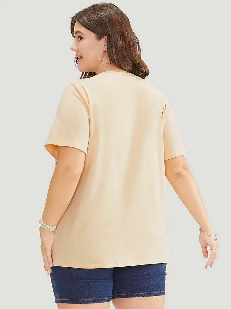 Floral Print Drop Shoulder Soft Graphic Tee - Image 2
