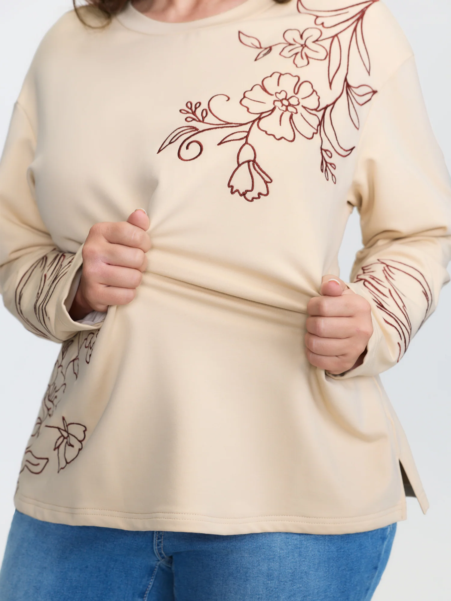 Floral Print Drop Shoulder T-Shirt - Image 3