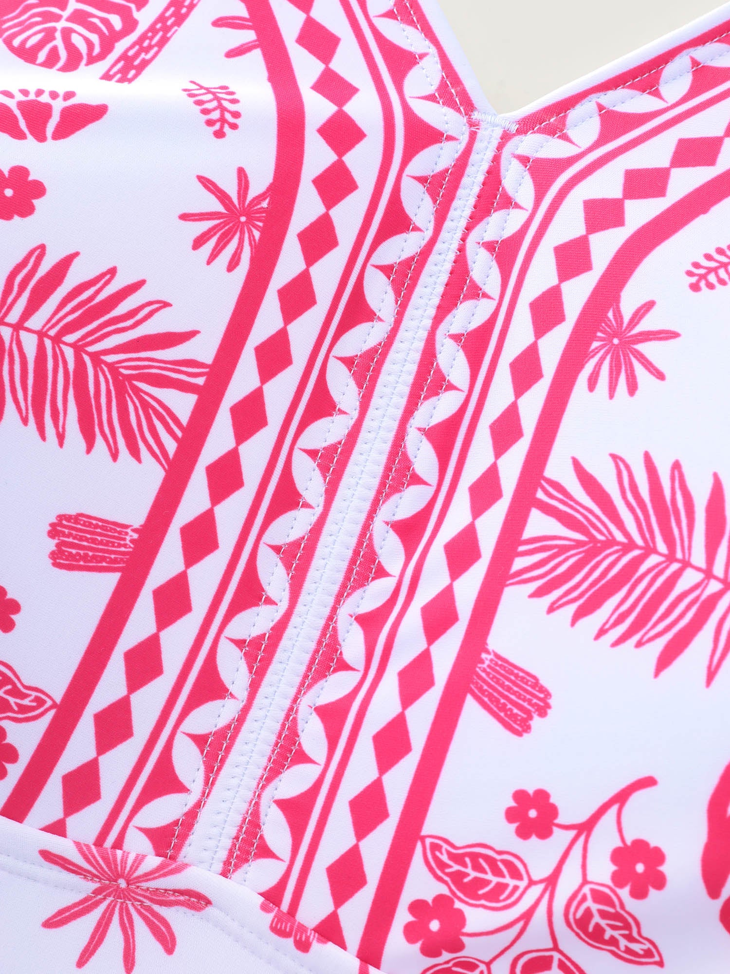 Floral Print Fit And Flare Swim Dress - Image 9