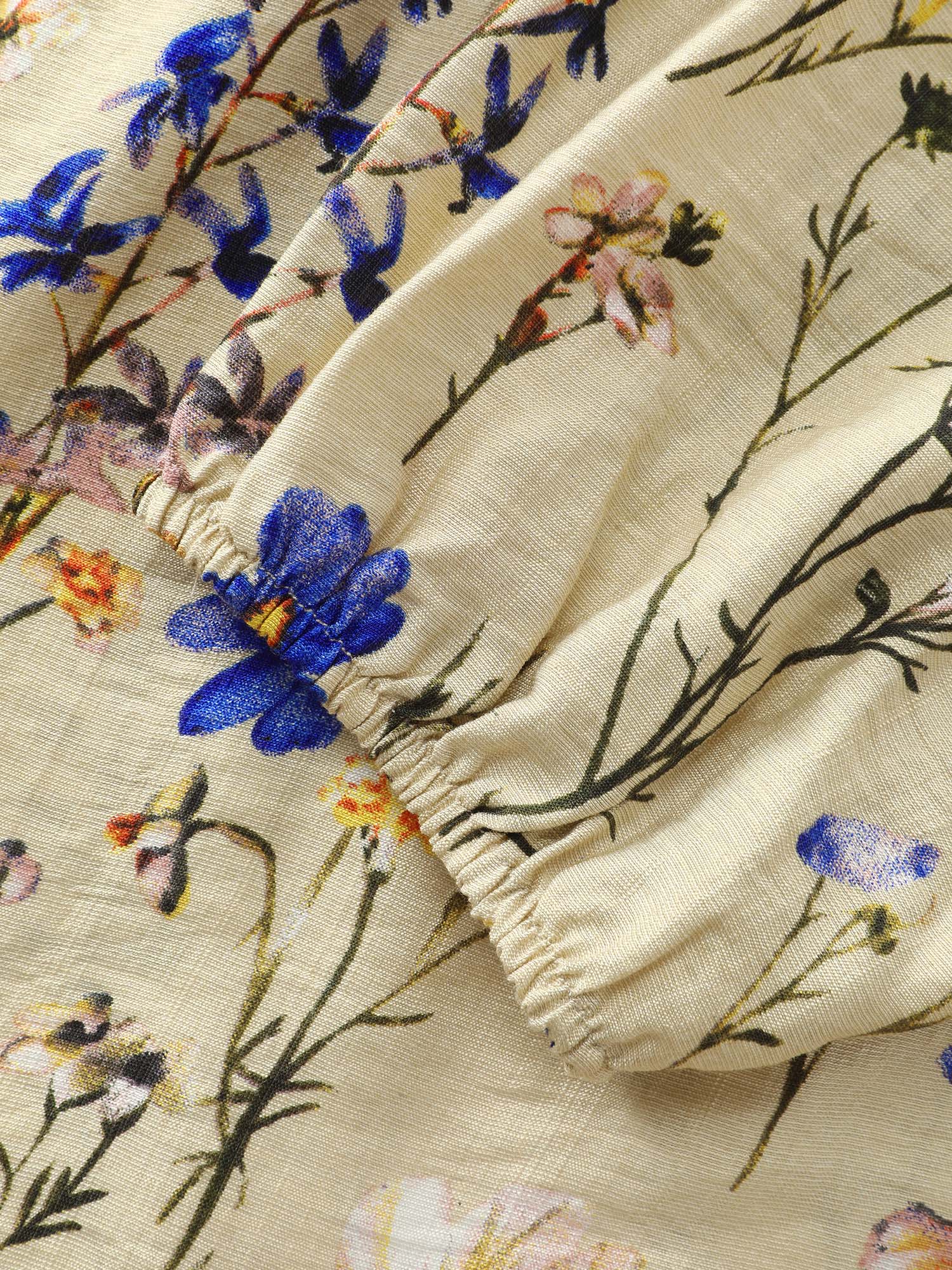 Floral Print Flowy Babydoll Blouse - Image 6