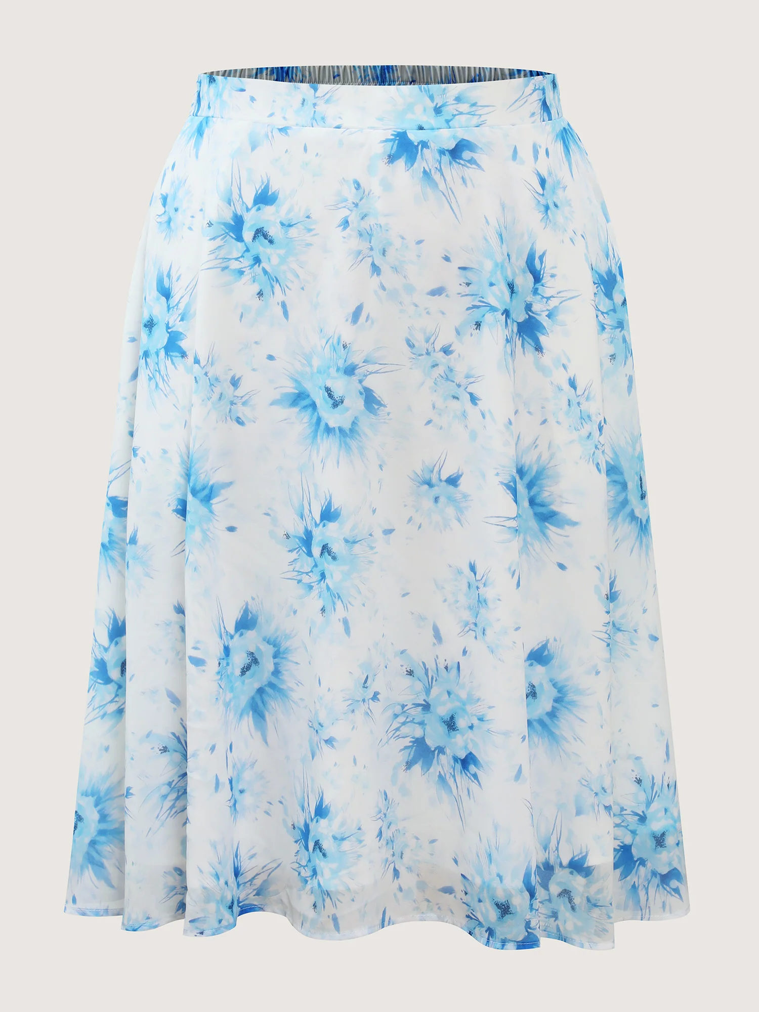 Floral Print Flowy Midi Skirt - Image 8