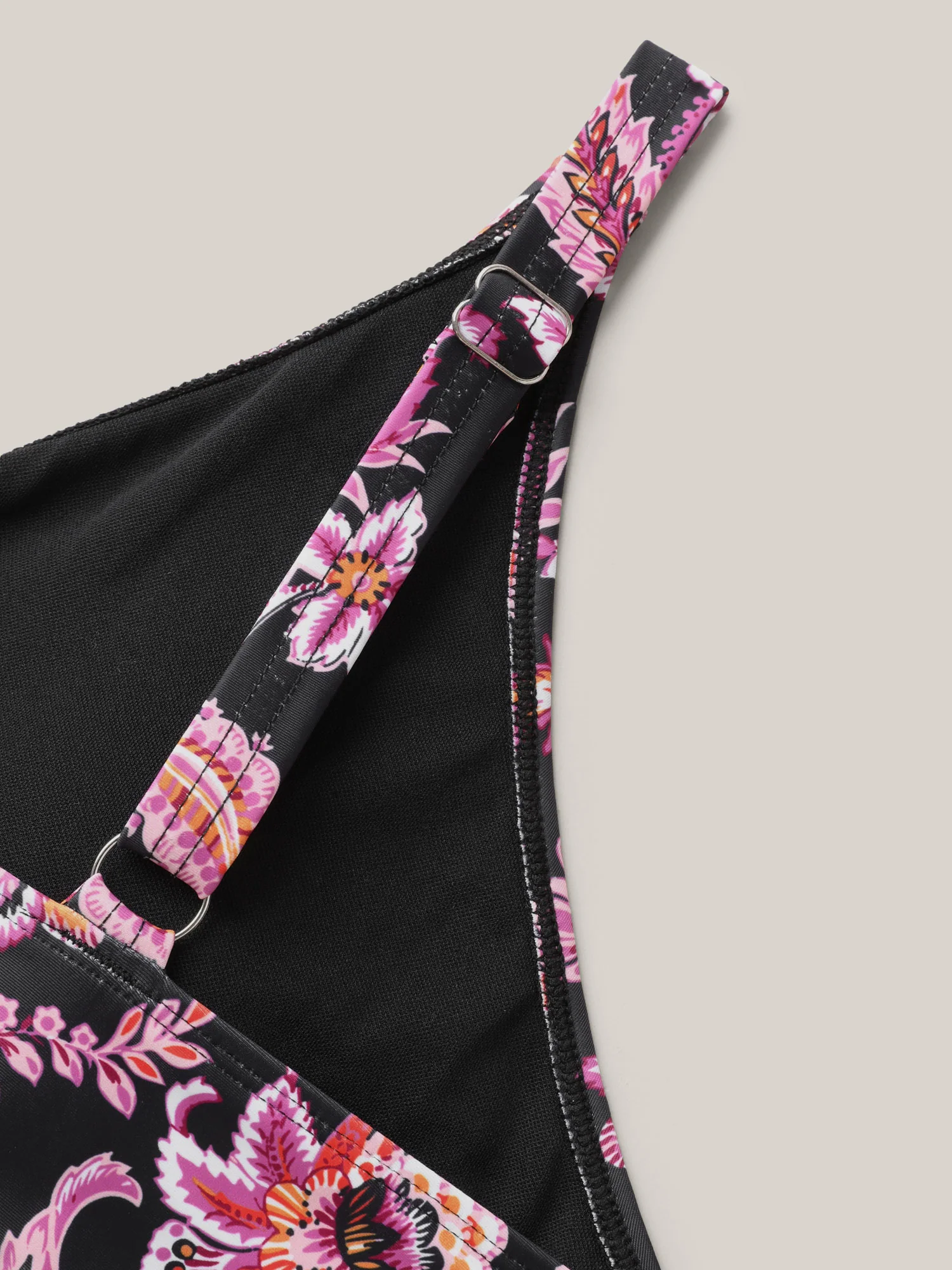 Floral Print Front-Knot One-Piece Swimsuit - Image 5