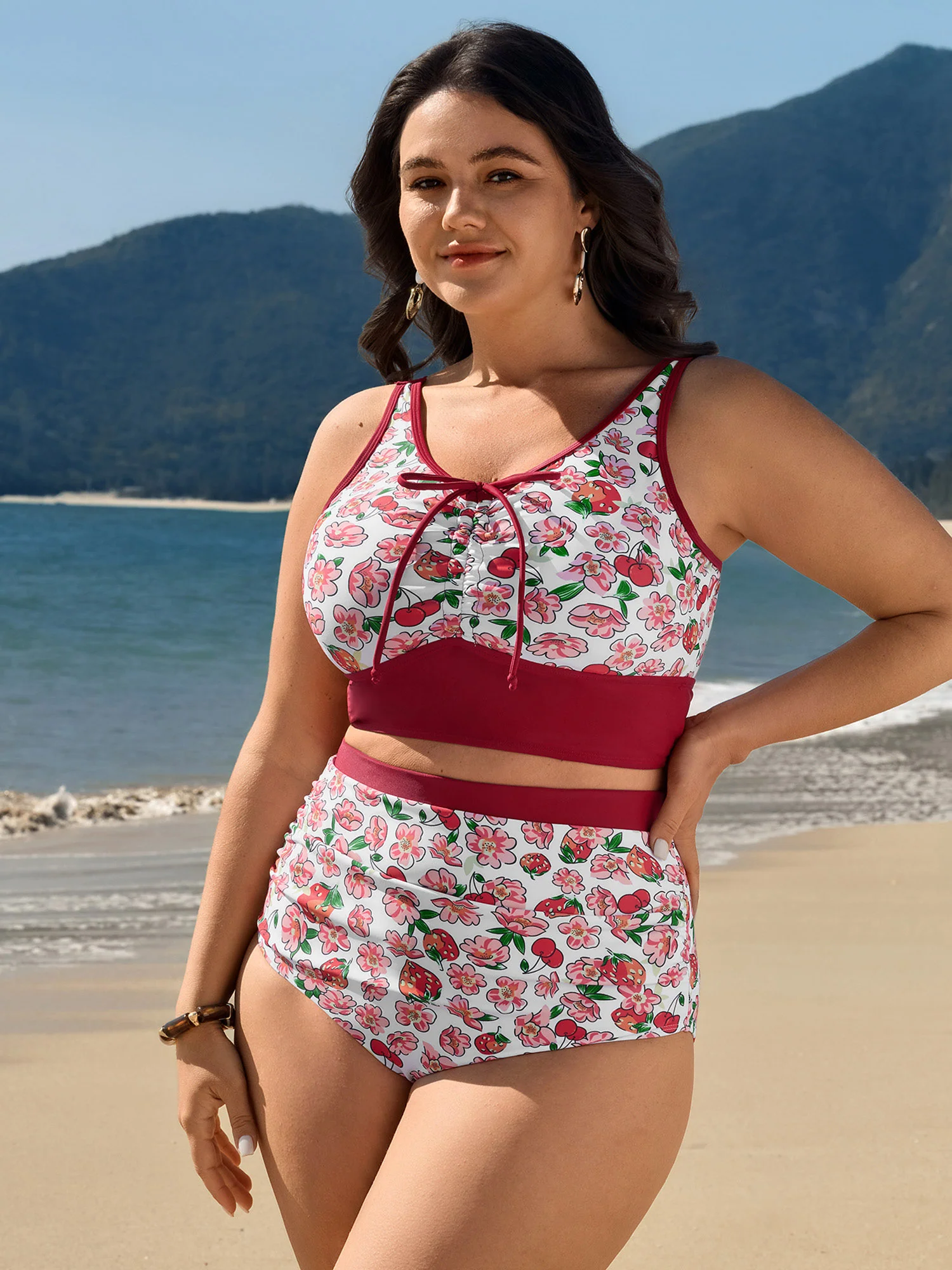 Floral Print Full-Hip Coverage Bikini Bottoms - Image 2