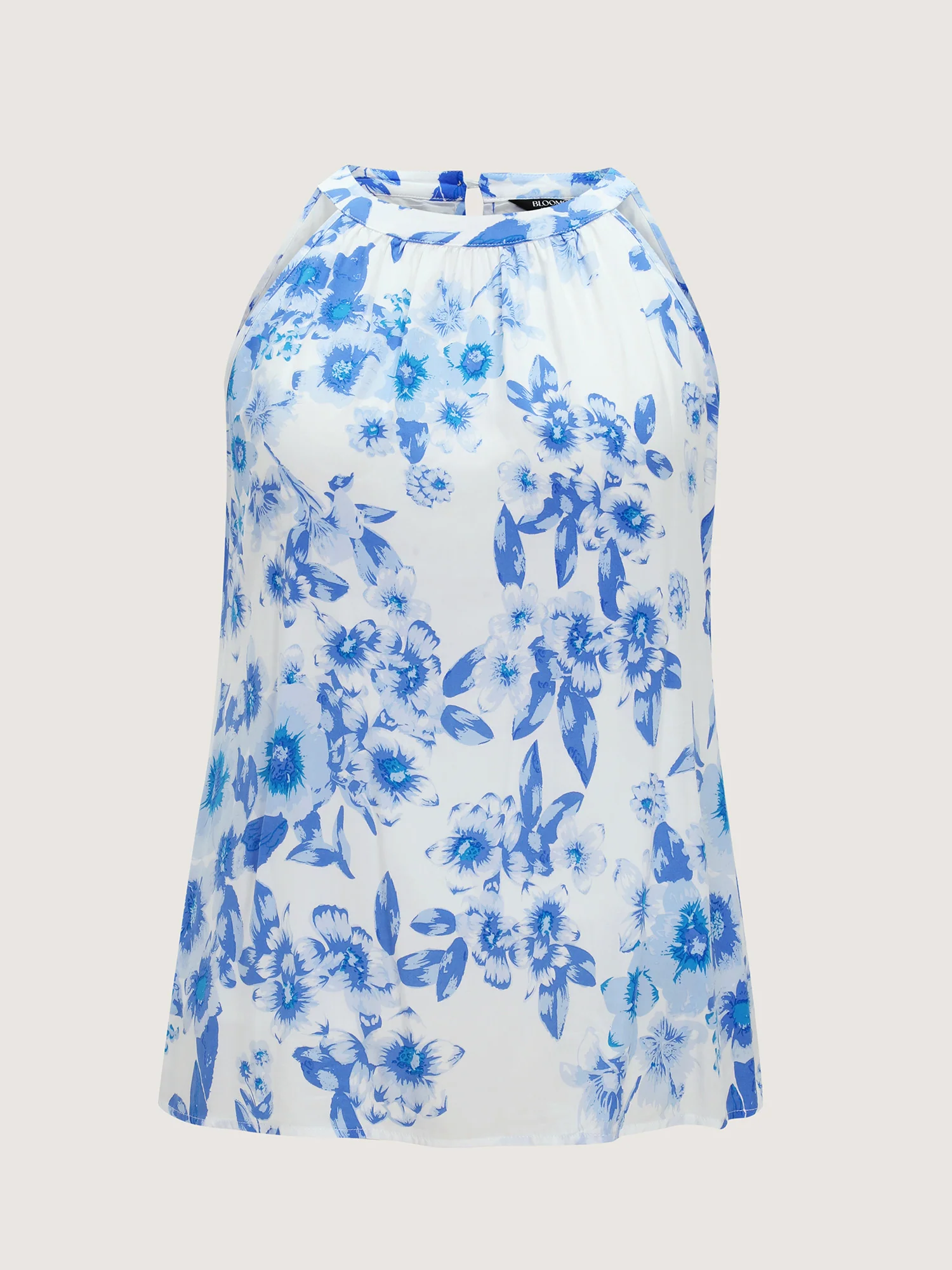 Floral Print Halter Neckline Tank Top - Image 7
