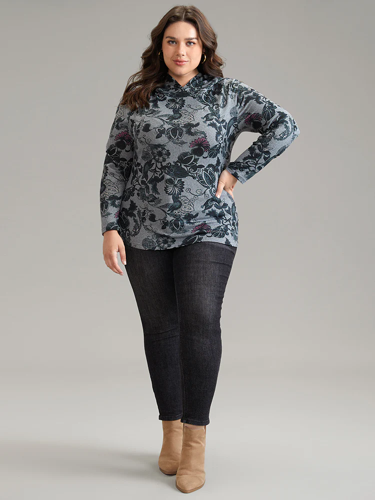Floral Print Hooded T-shirt - Image 6