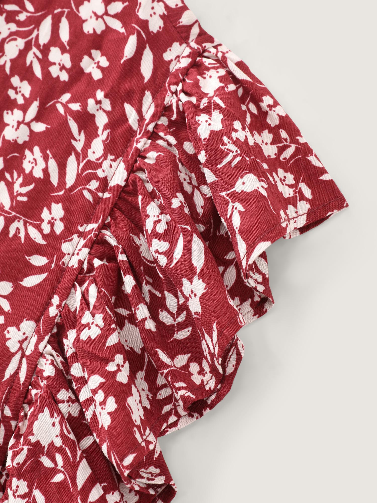 Floral Print Knotted Front Blouse - Image 6