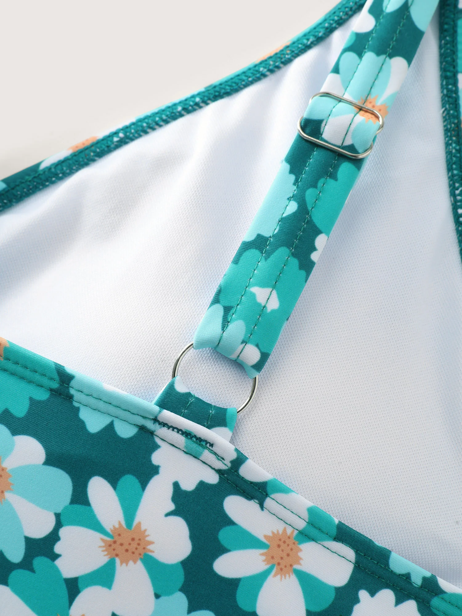 Floral Print Knotted Tie Hem Swim Dress - Image 7
