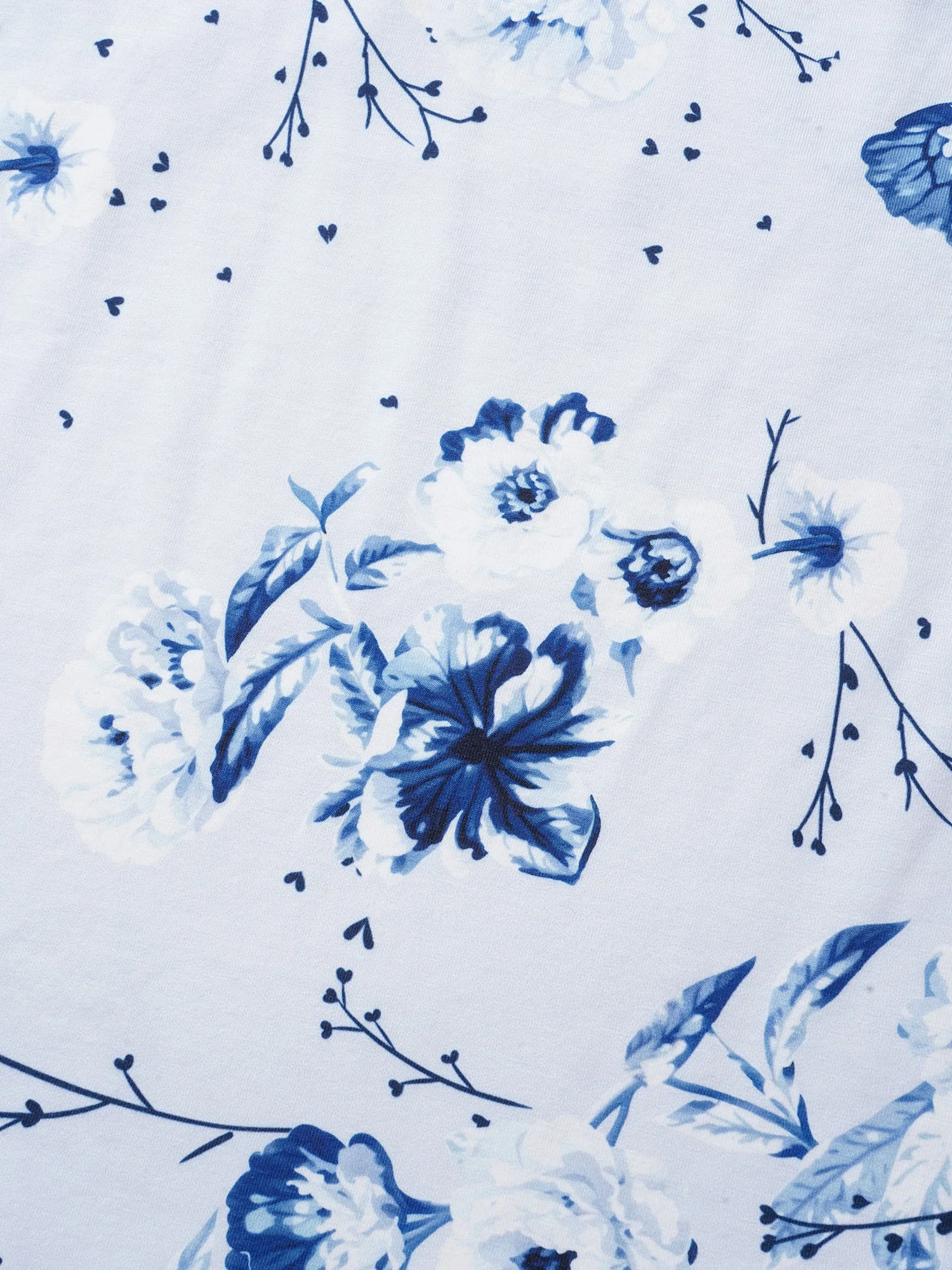 Floral Print Lace Patchwork Pajama Sets - Image 6