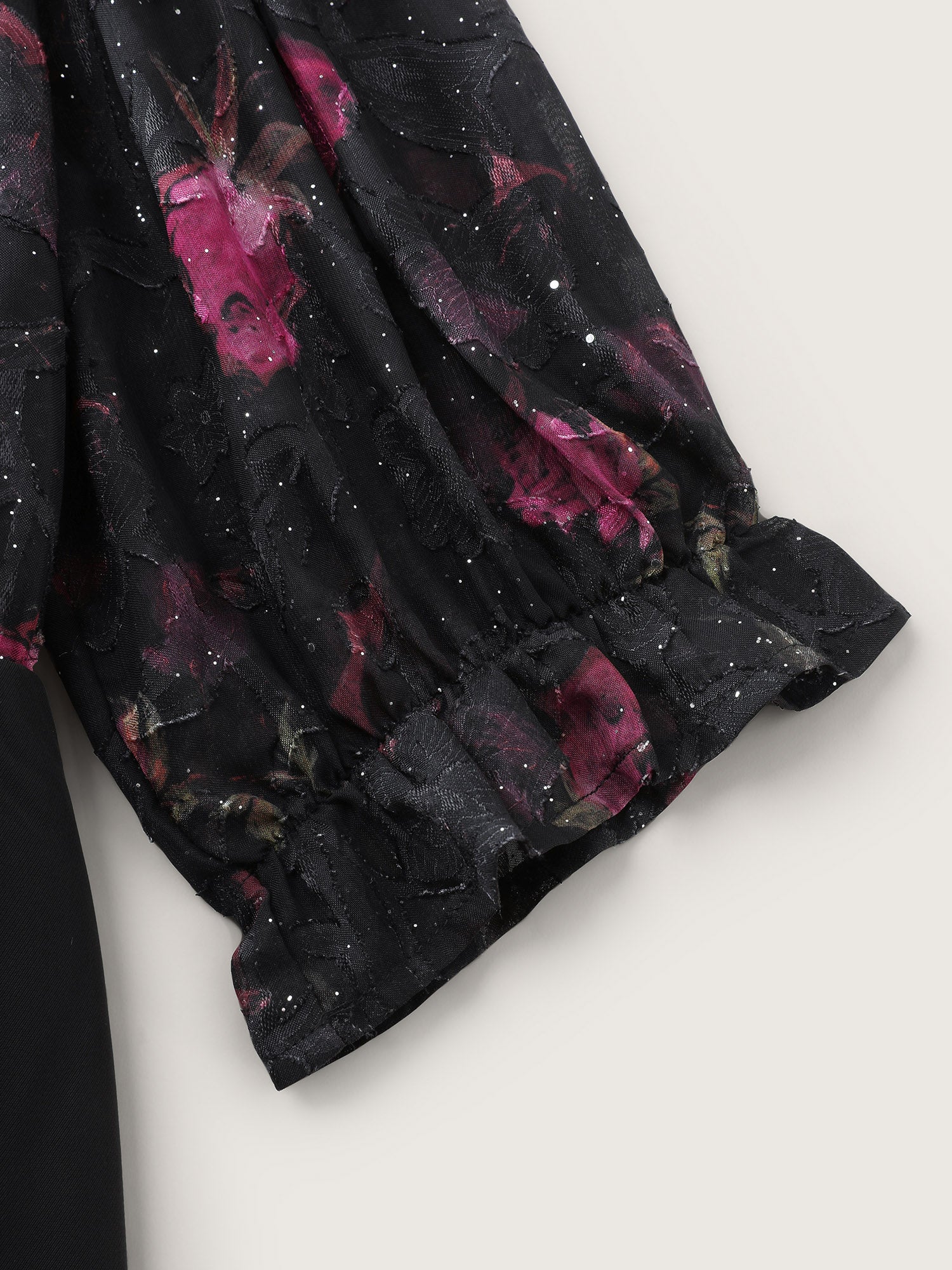 Floral Print Laser Cut Waist Tie Jumpsuit - Image 6