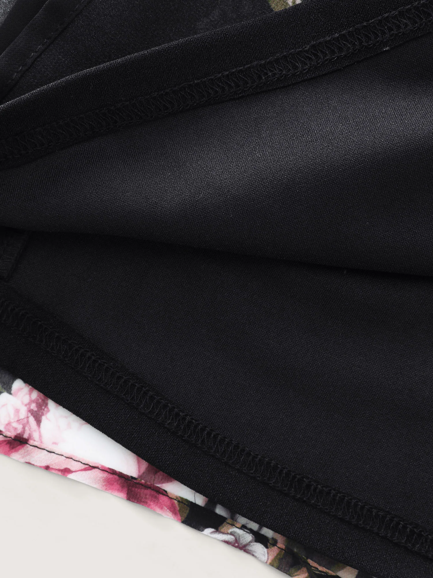 Floral Print Layered Contrast Jumpsuit - Image 7