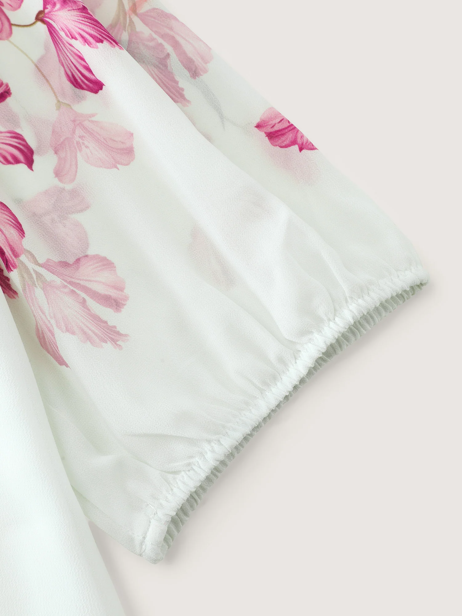 Floral Print Layered Notched Collar Blouse - Image 5