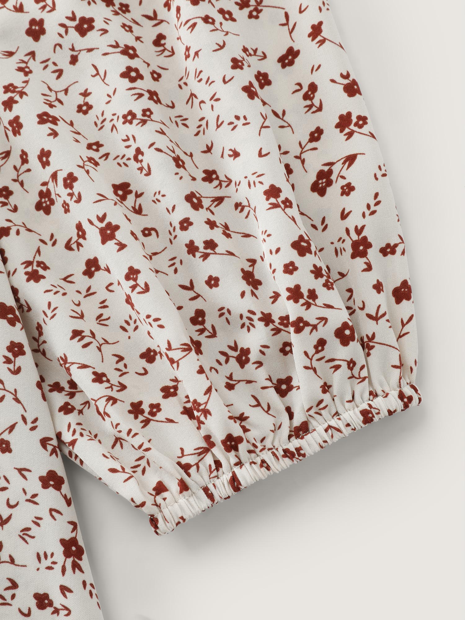Floral Print Layered Ribbed Knit Top - Image 5