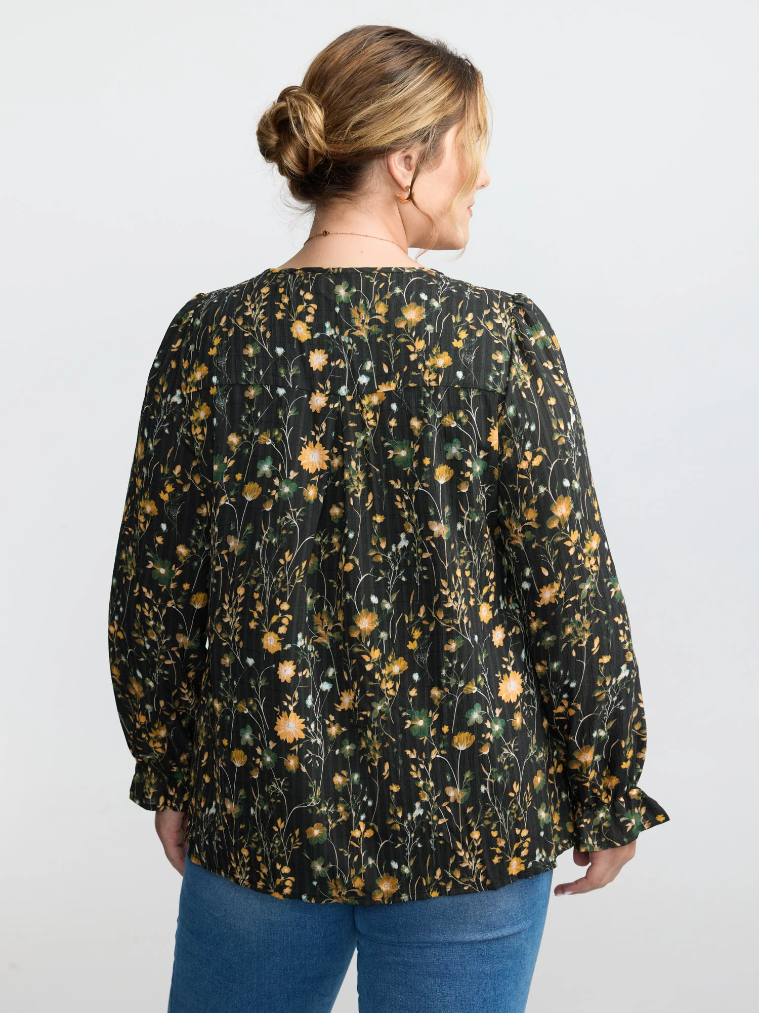 Floral Print Long Sleeve Blouse - Image 11