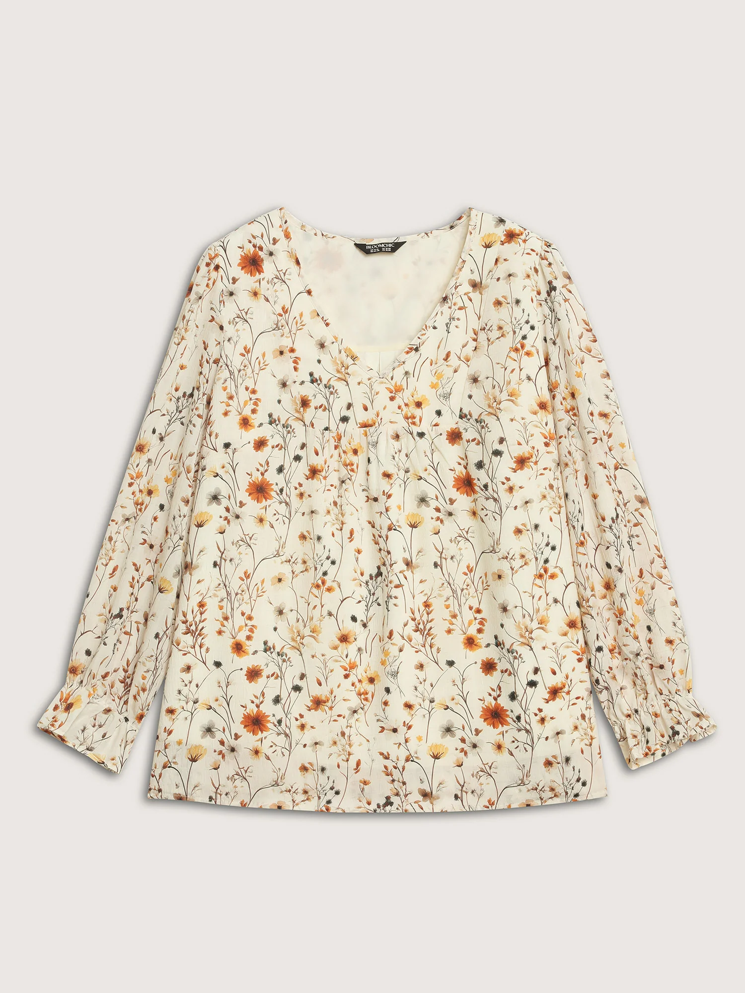 Floral Print Long Sleeve Blouse - Image 7